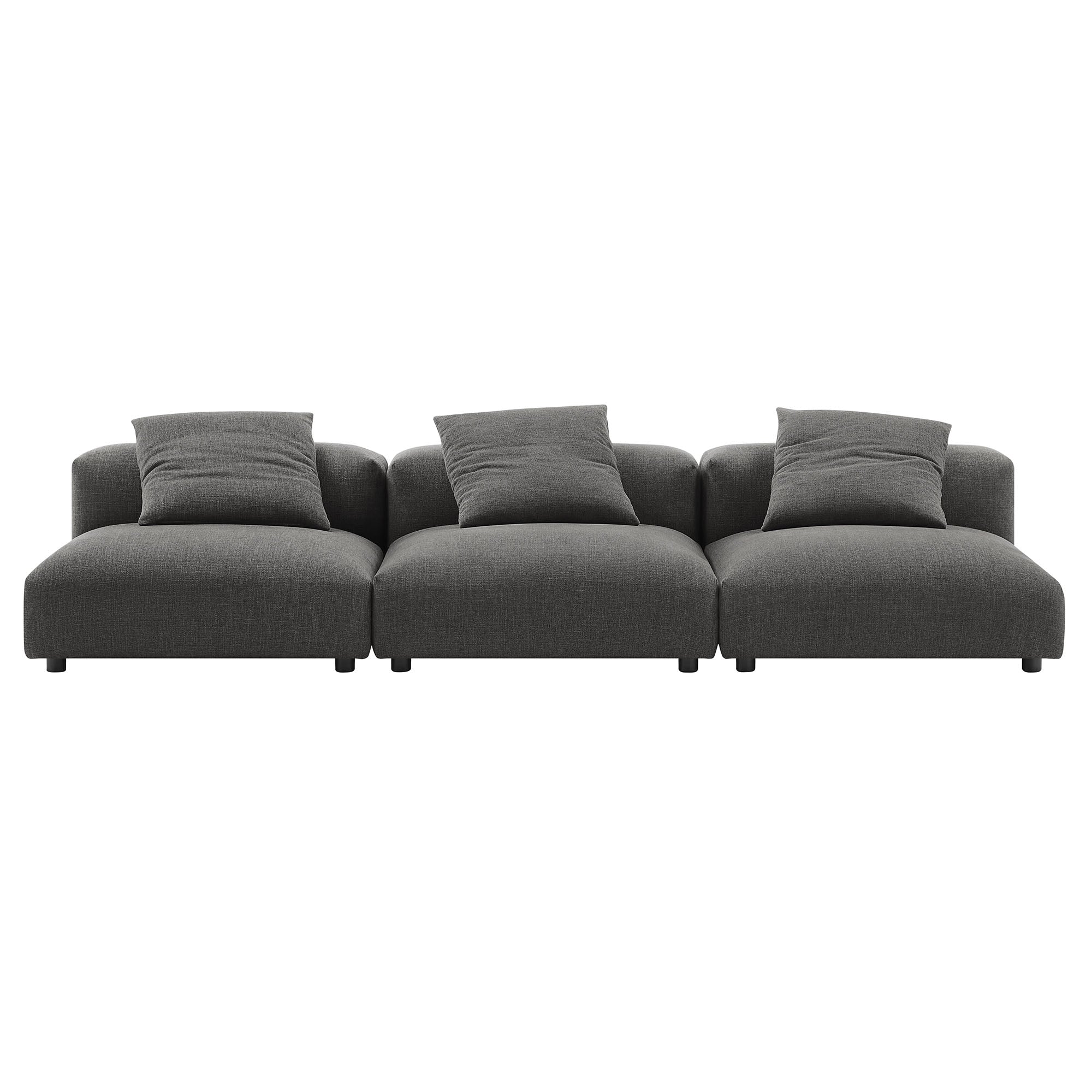 Solace 3-Piece Modular Upholstered Fabric Sofa by Modway - Best Buy Furniture