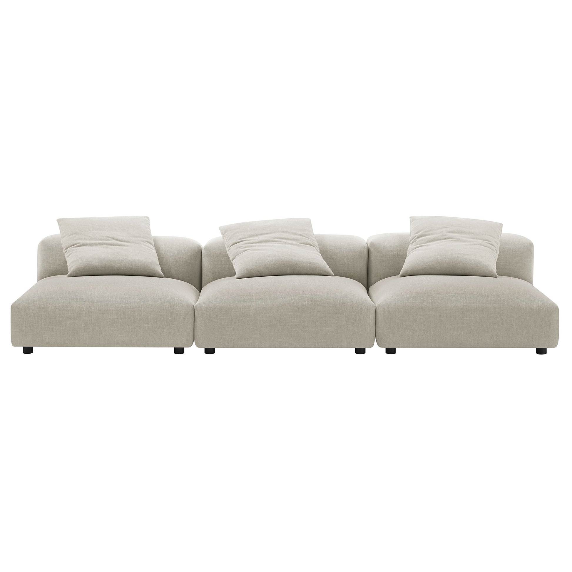 Solace 3-Piece Modular Upholstered Fabric Sofa by Modway - Best Buy Furniture