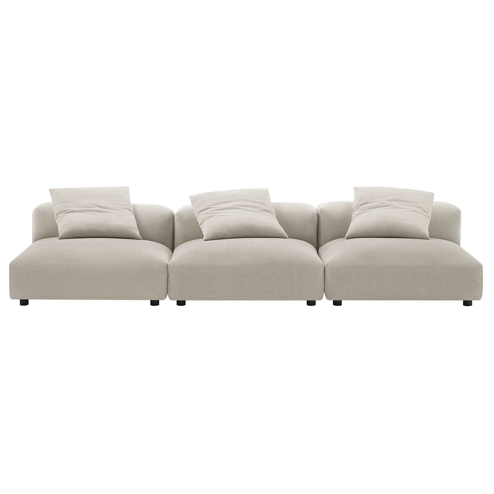 Solace 3-Piece Modular Upholstered Fabric Sofa by Modway - Best Buy Furniture