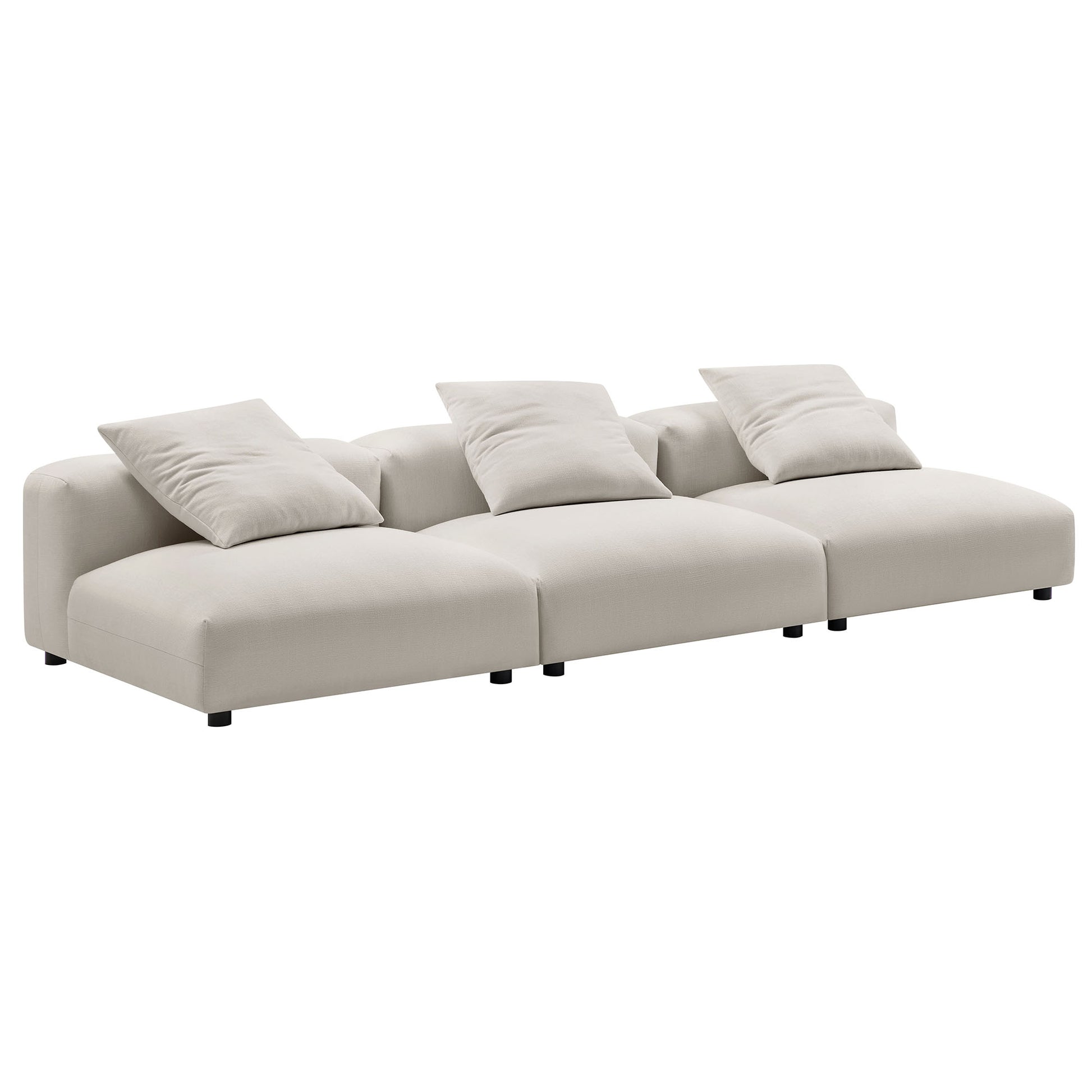 Solace 3-Piece Modular Upholstered Fabric Sofa by Modway - Best Buy Furniture