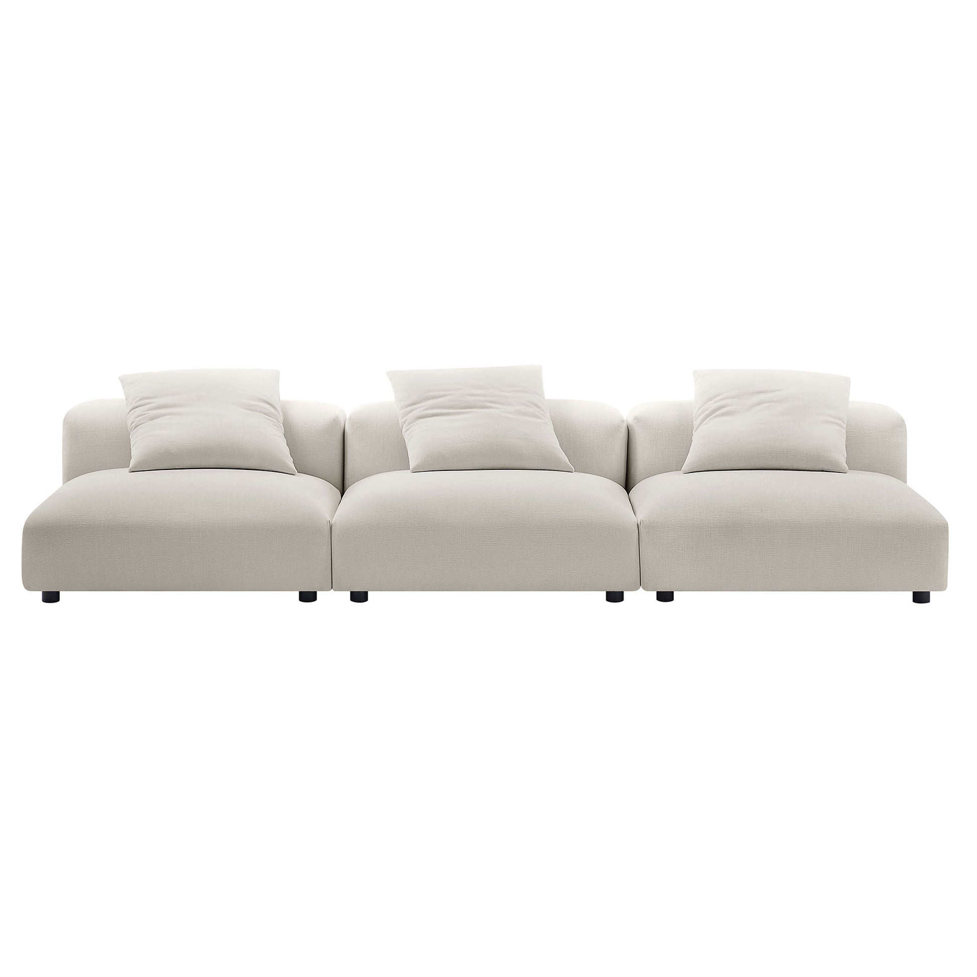 Solace 3-Piece Modular Upholstered Fabric Sofa by Modway - Best Buy Furniture