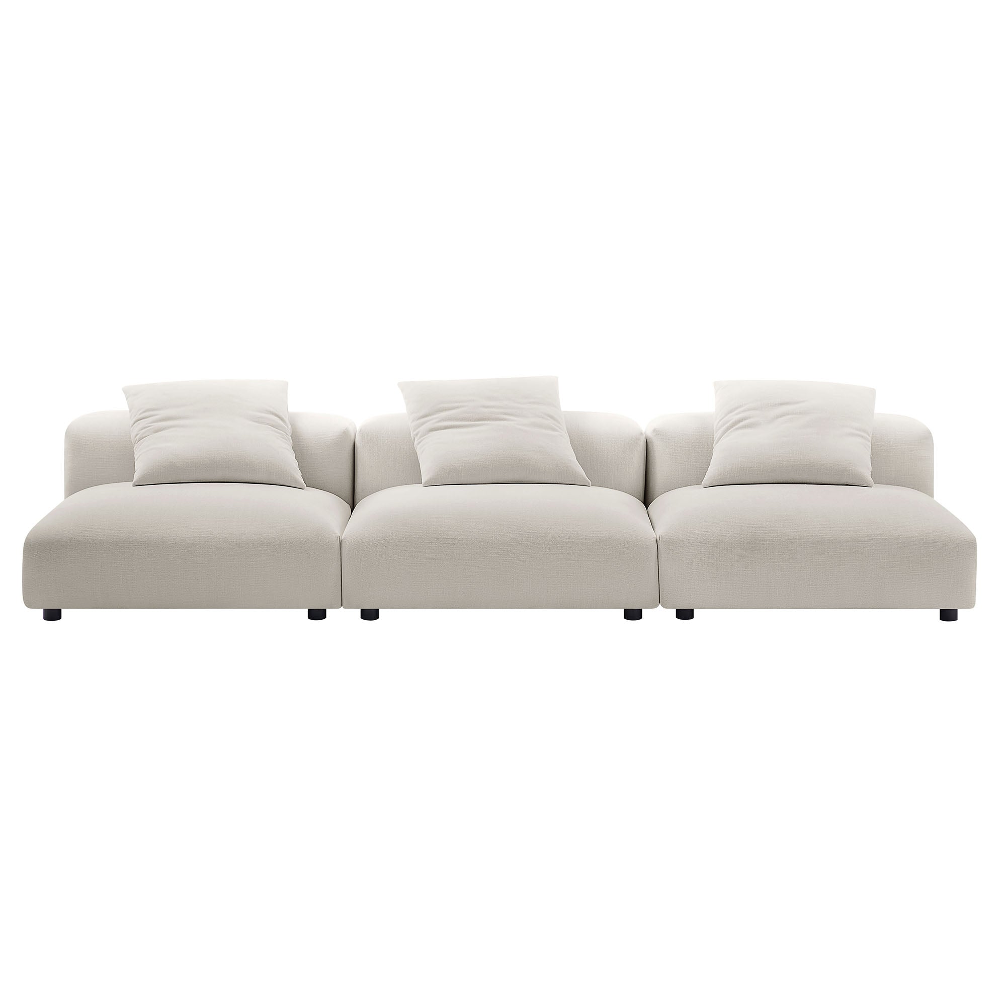 Solace 3-Piece Modular Upholstered Fabric Sofa by Modway - Best Buy Furniture