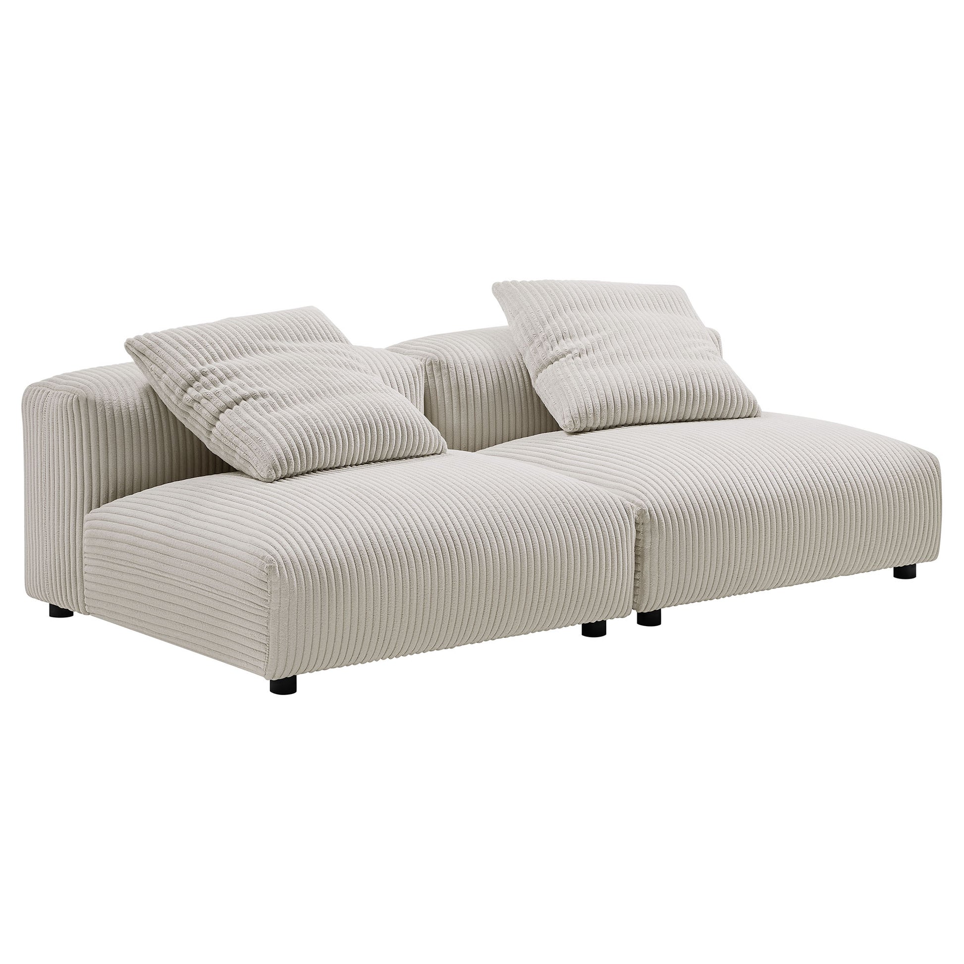 Solace 2-Piece Modular Corduroy Upholstered Sofa by Modway - Best Buy Furniture