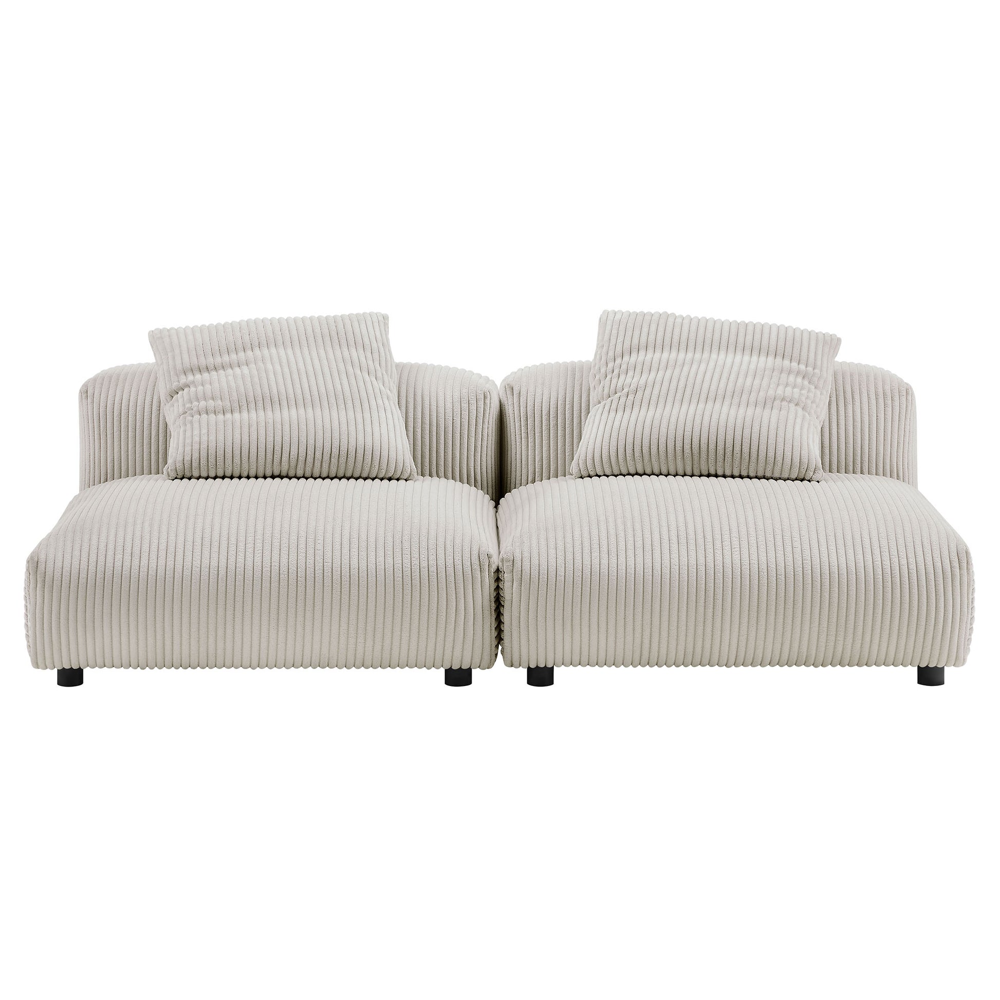 Solace 2-Piece Modular Corduroy Upholstered Sofa by Modway - Best Buy Furniture