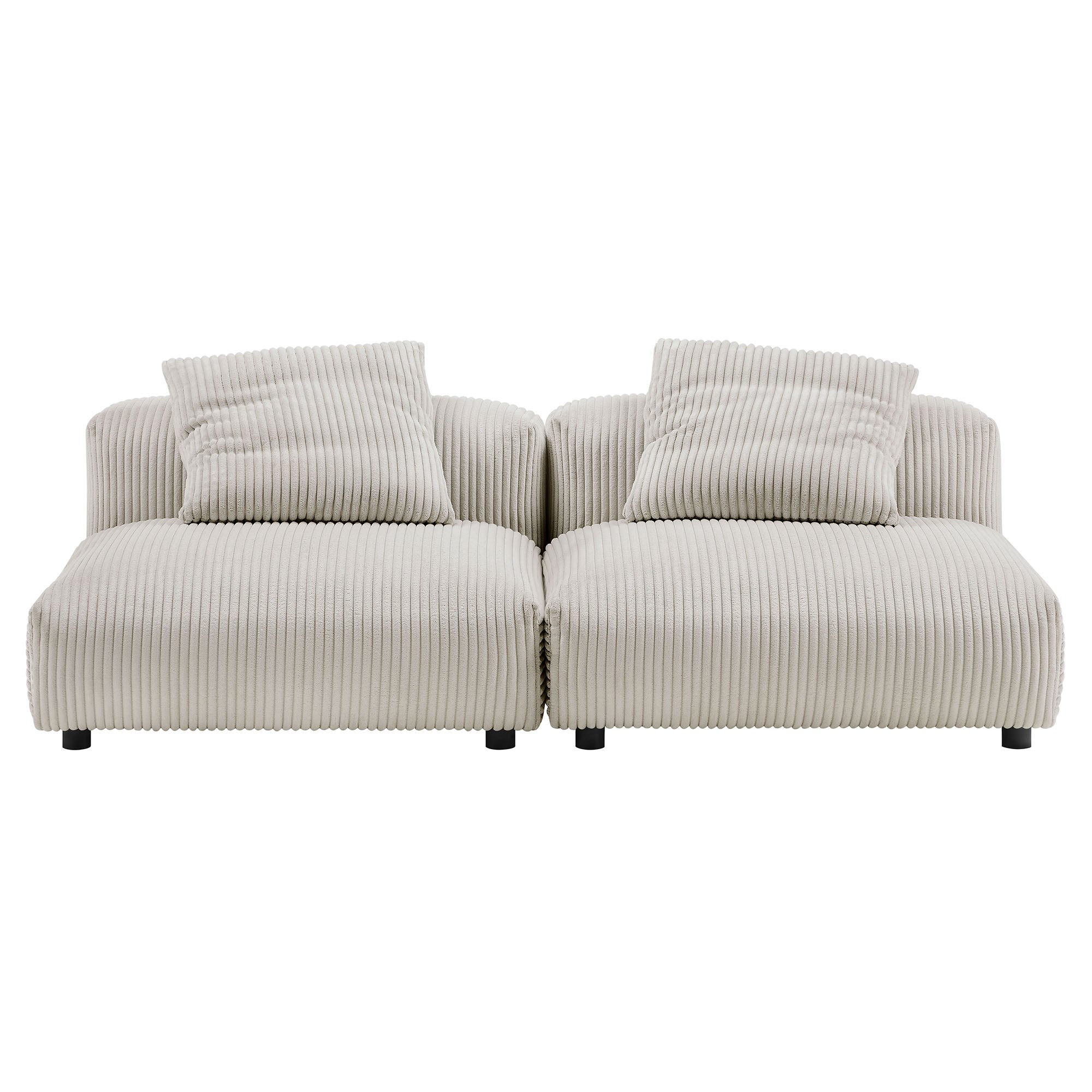 Solace 2-Piece Modular Corduroy Upholstered Sofa by Modway - Best Buy Furniture