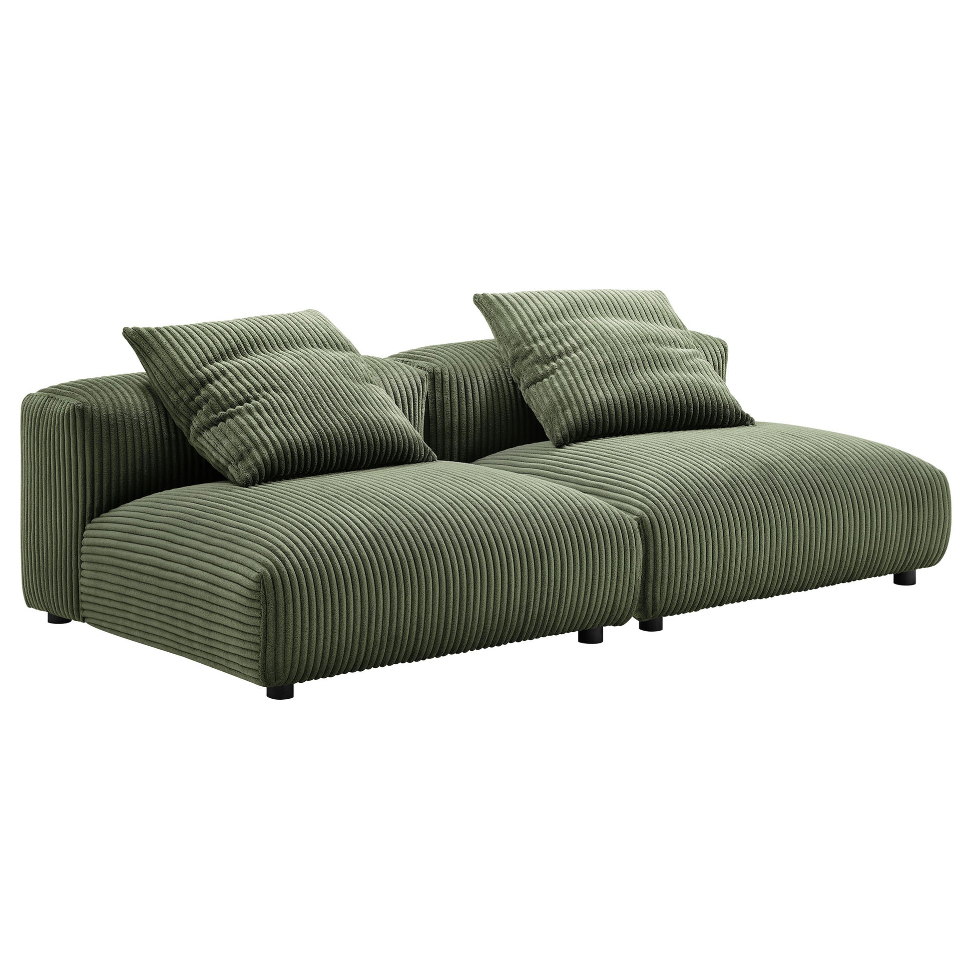 Solace 2-Piece Modular Corduroy Upholstered Sofa by Modway - Best Buy Furniture
