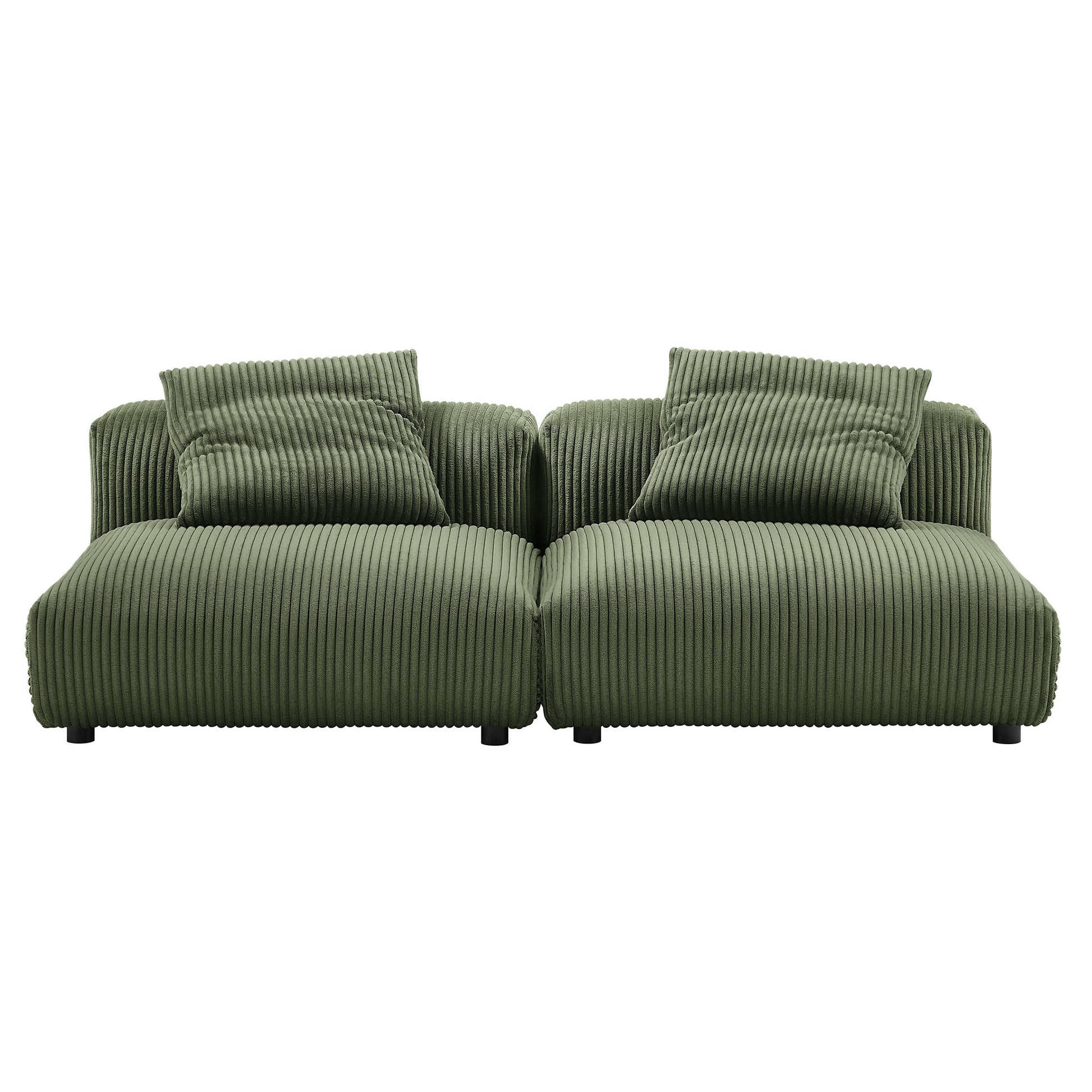 Solace 2-Piece Modular Corduroy Upholstered Sofa by Modway - Best Buy Furniture