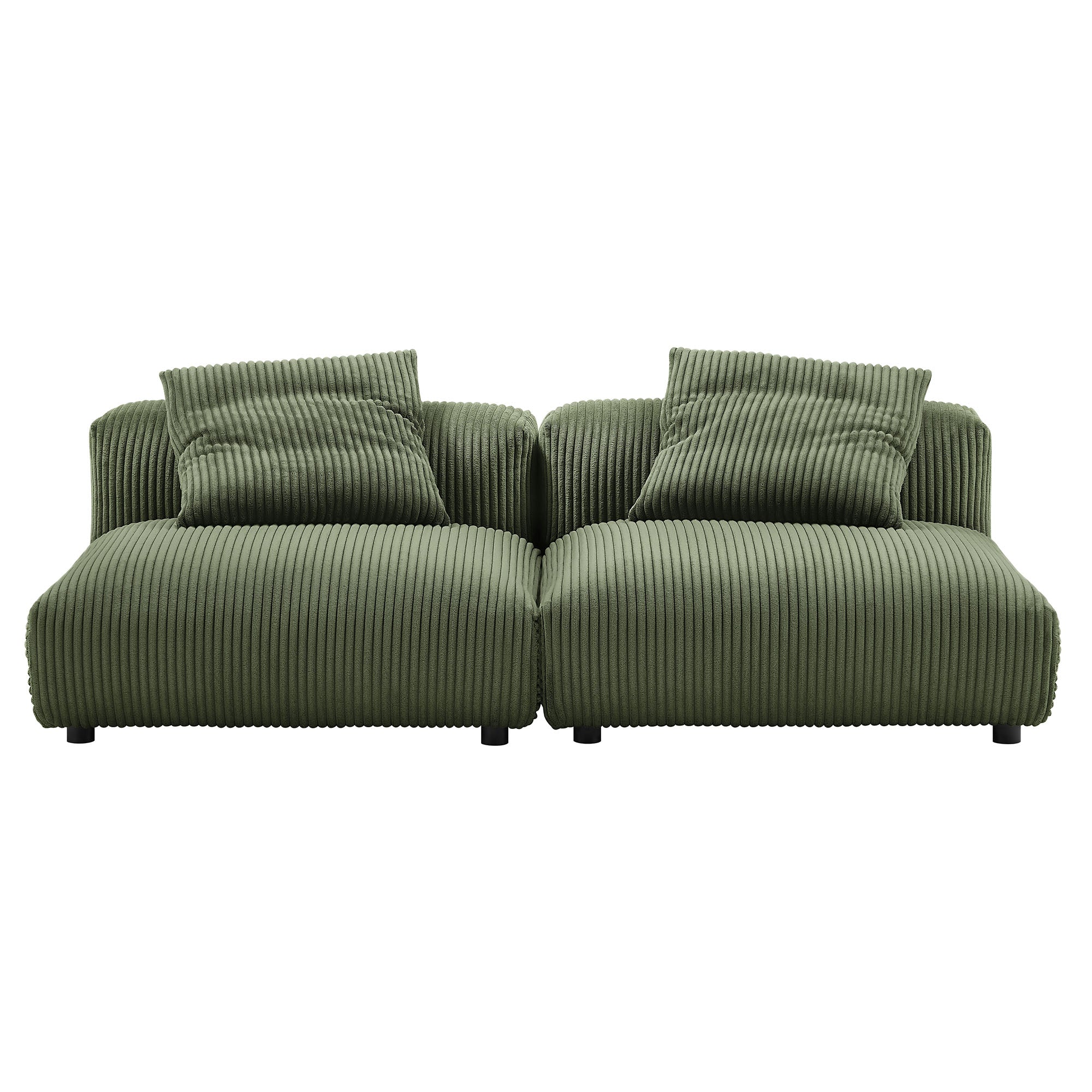 Solace 2-Piece Modular Corduroy Upholstered Sofa by Modway - Best Buy Furniture