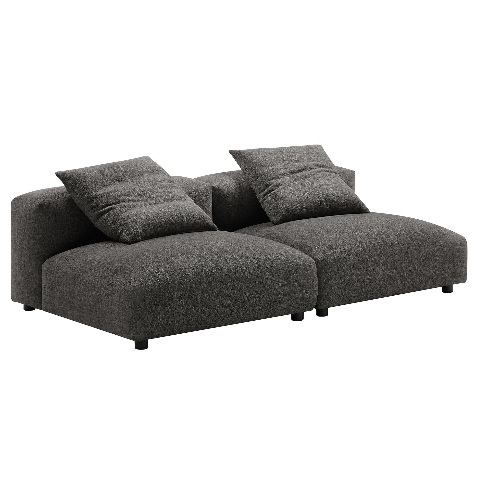Solace 2-Piece Modular Upholstered Fabric Sofa by Modway - Best Buy Furniture