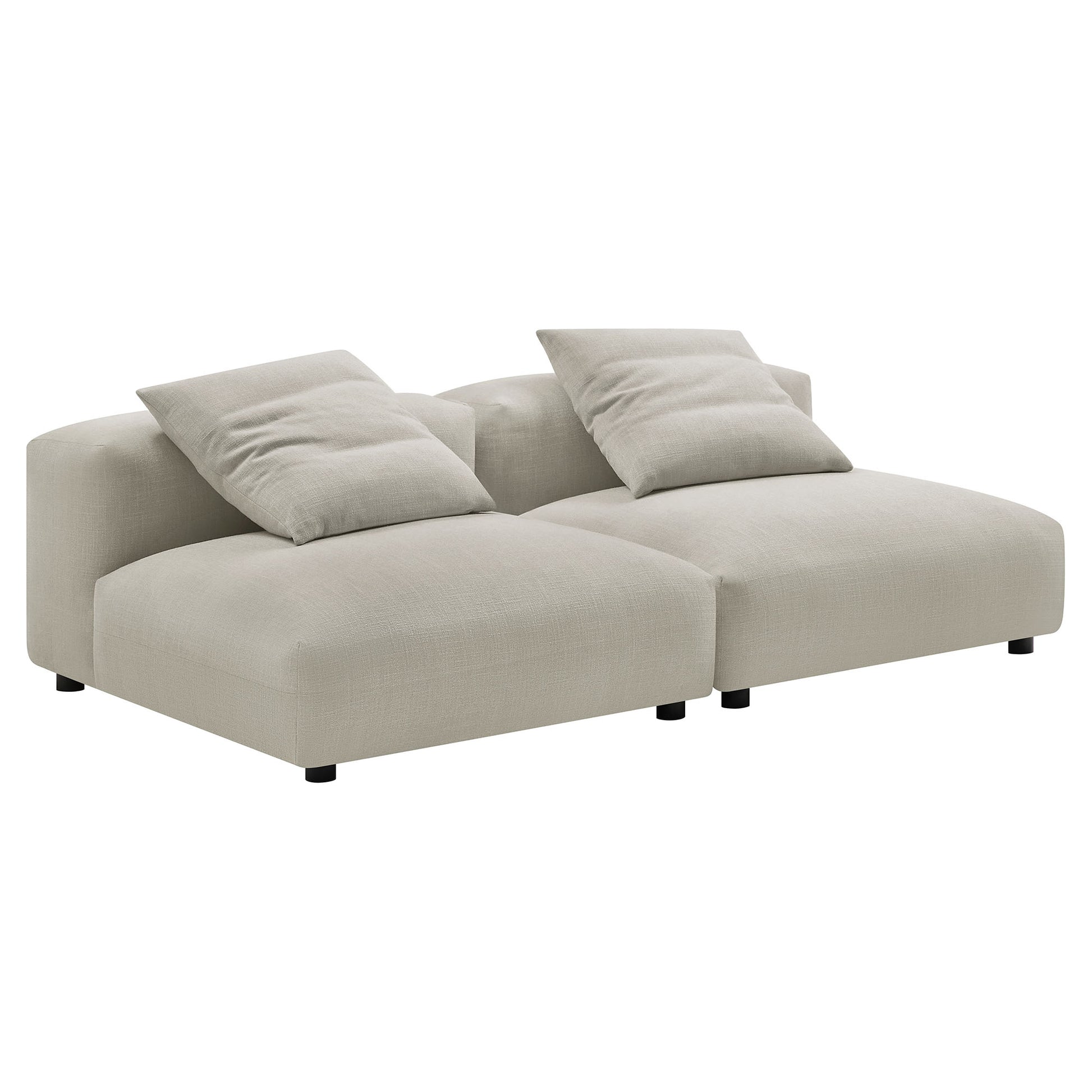 Solace 2-Piece Modular Upholstered Fabric Sofa by Modway - Best Buy Furniture