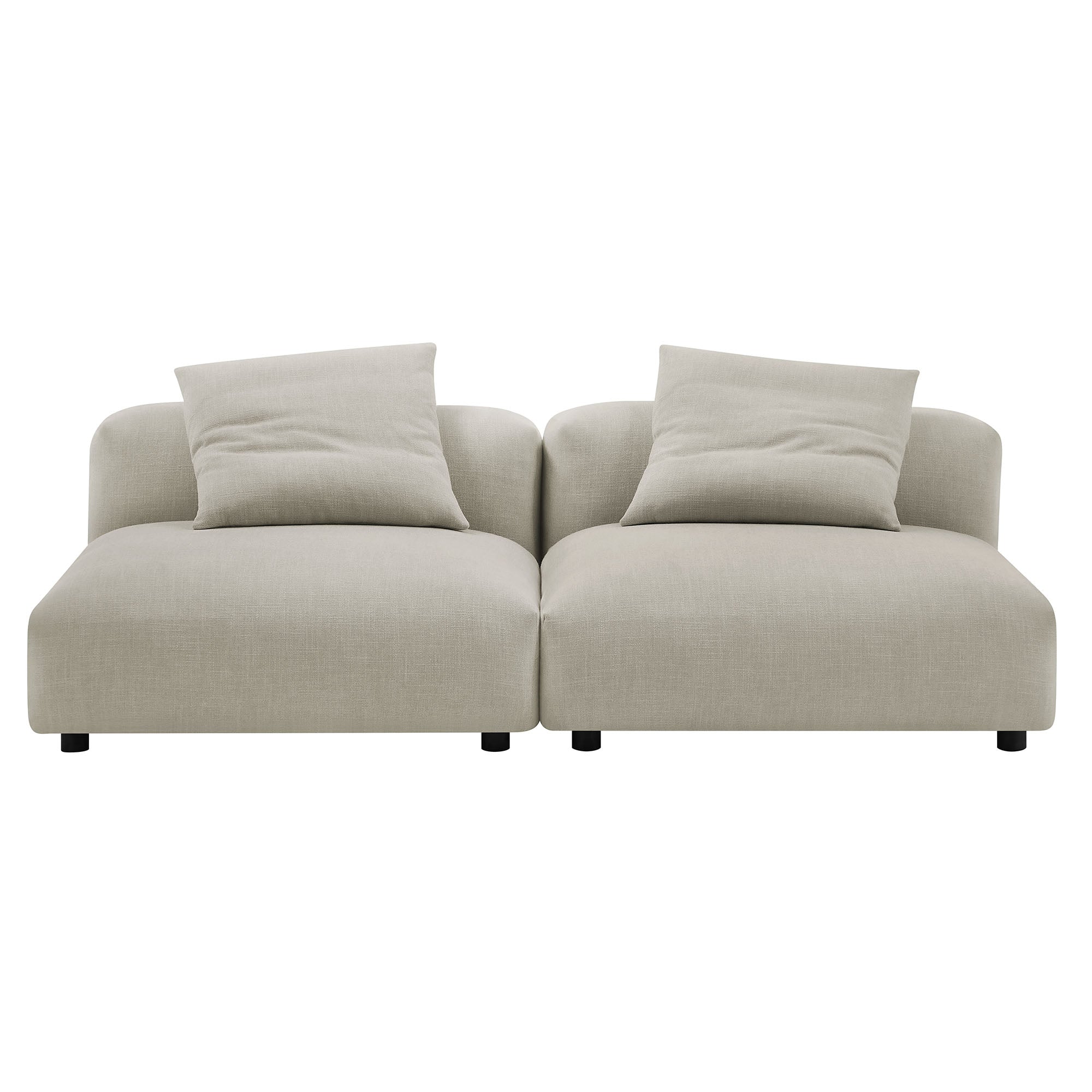 Solace 2-Piece Modular Upholstered Fabric Sofa by Modway - Best Buy Furniture
