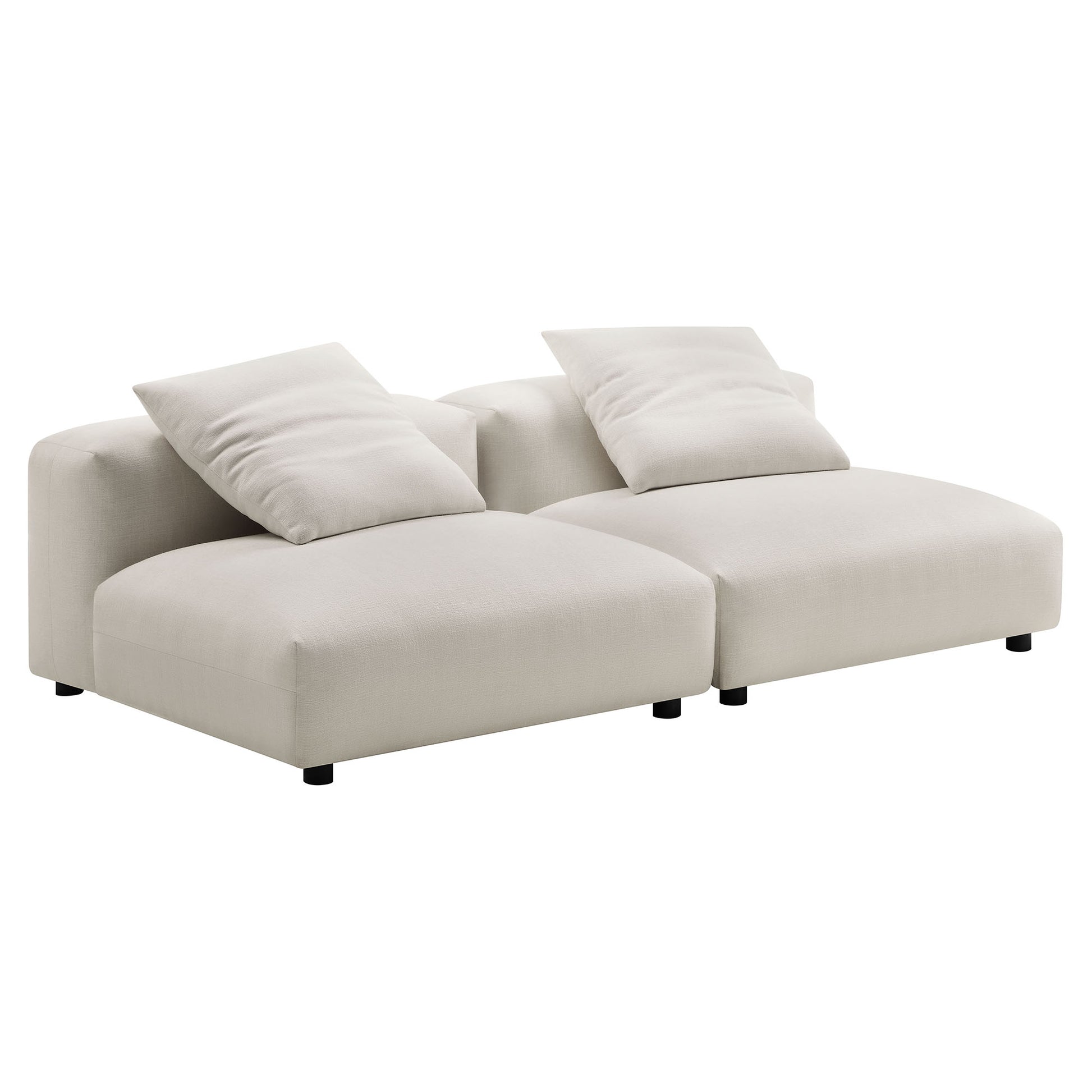 Solace 2-Piece Modular Upholstered Fabric Sofa by Modway - Best Buy Furniture