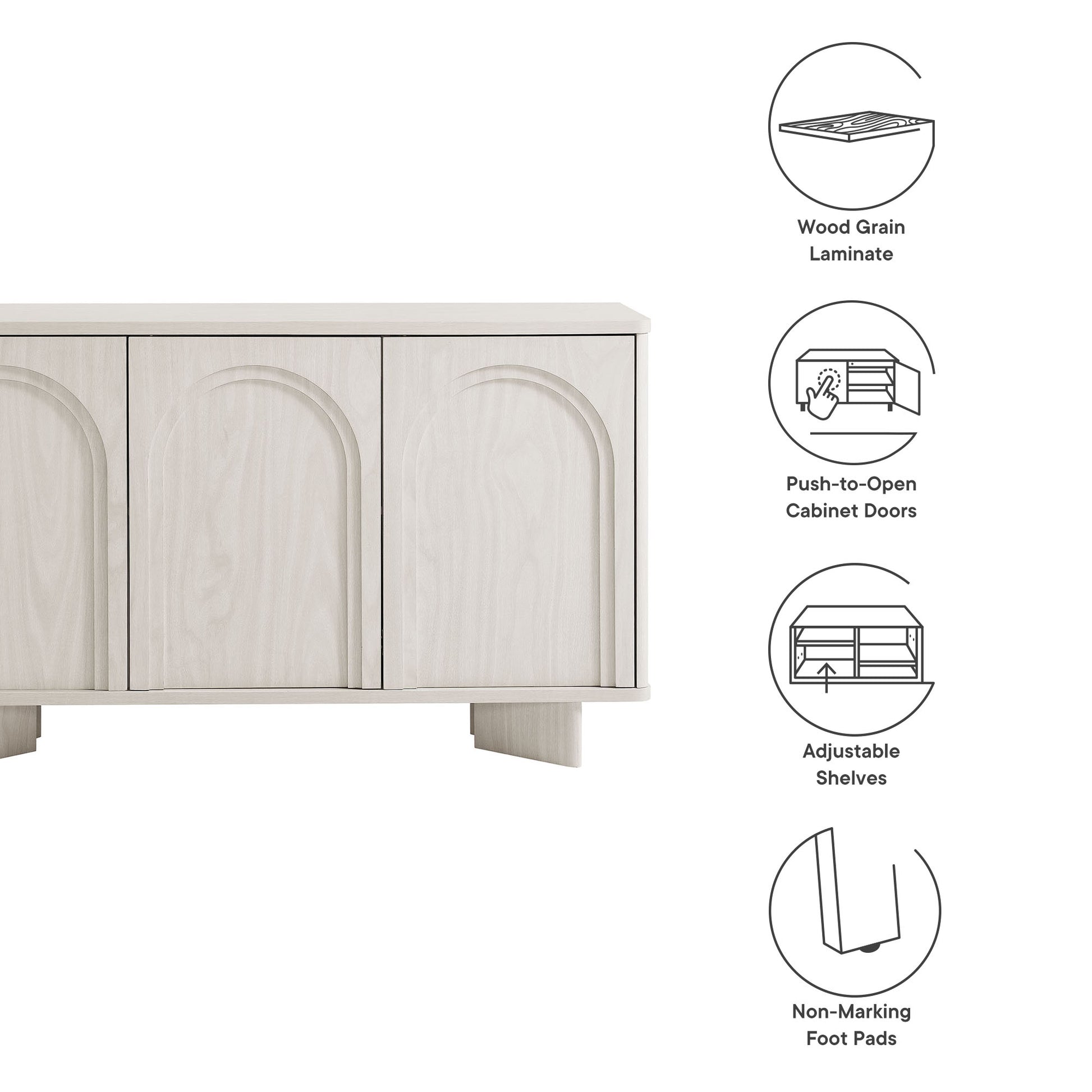 Flux Arched 3-Door Sideboard by Modway - Best Buy Furniture