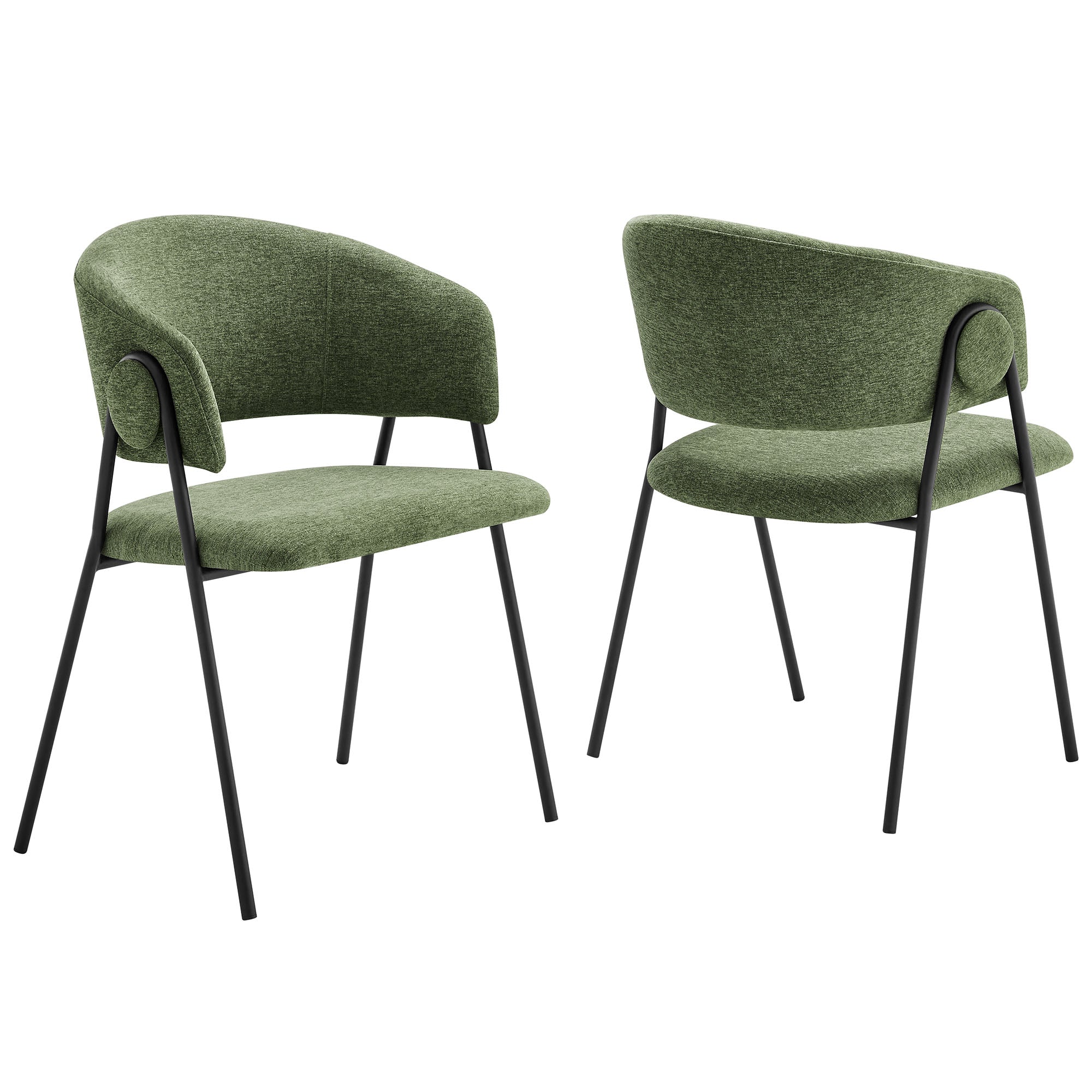 Nella Upholstered Heathered Chenille Dining Chairs Set of 2 by Modway - Best Buy Furniture