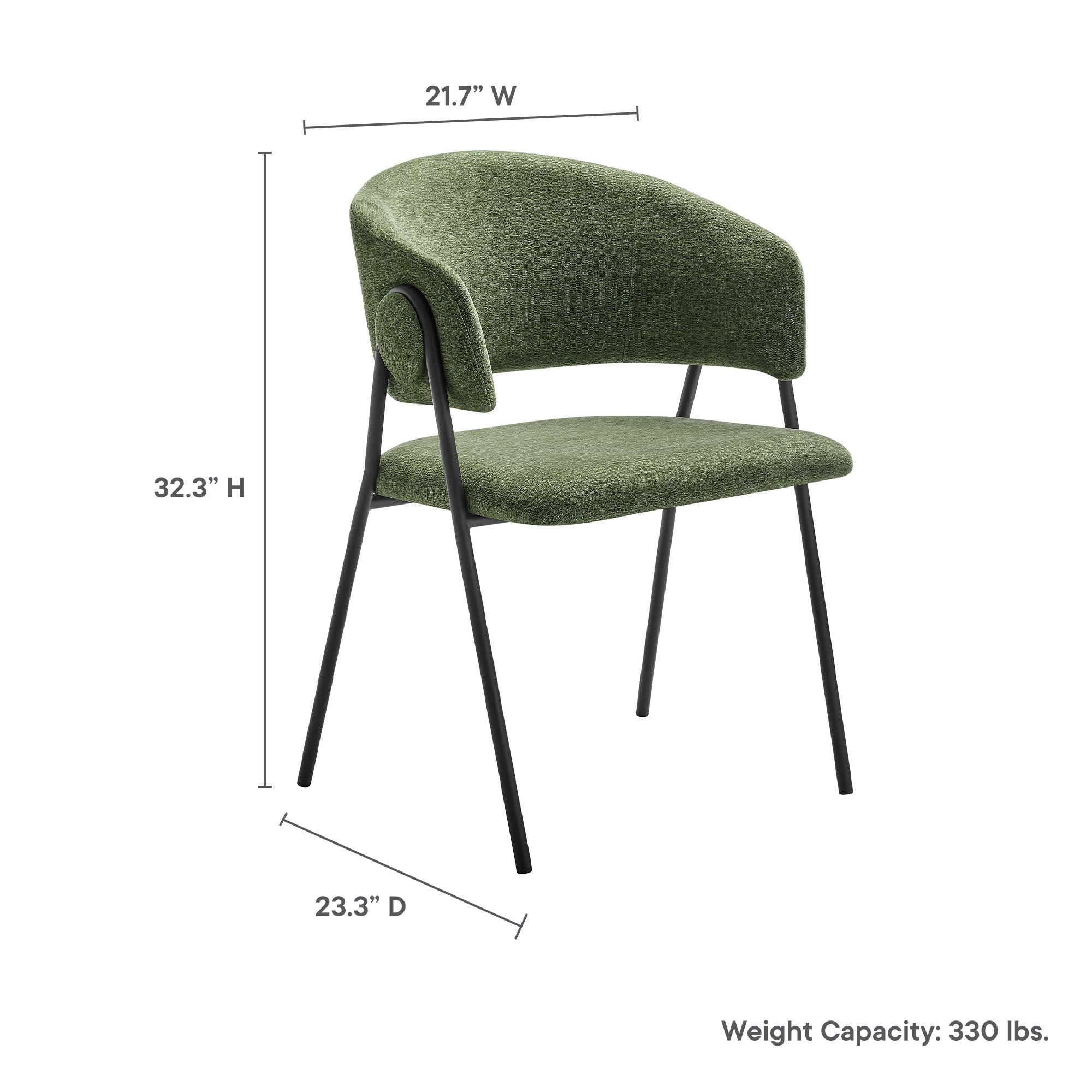 Nella Upholstered Heathered Chenille Dining Chairs Set of 2 by Modway - Best Buy Furniture