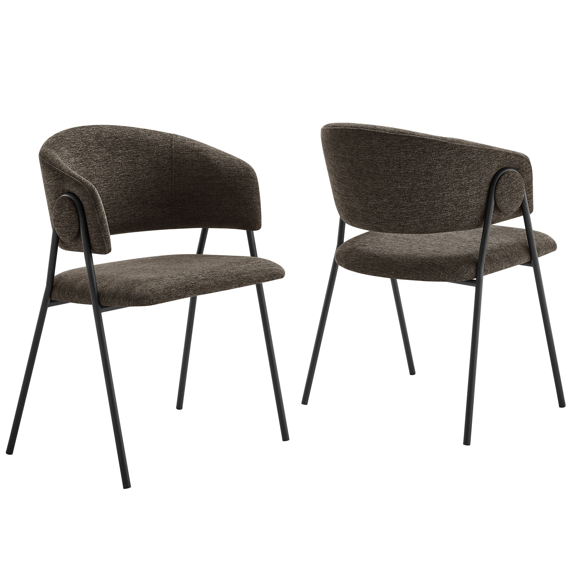 Nella Upholstered Heathered Chenille Dining Chairs Set of 2 by Modway - Best Buy Furniture