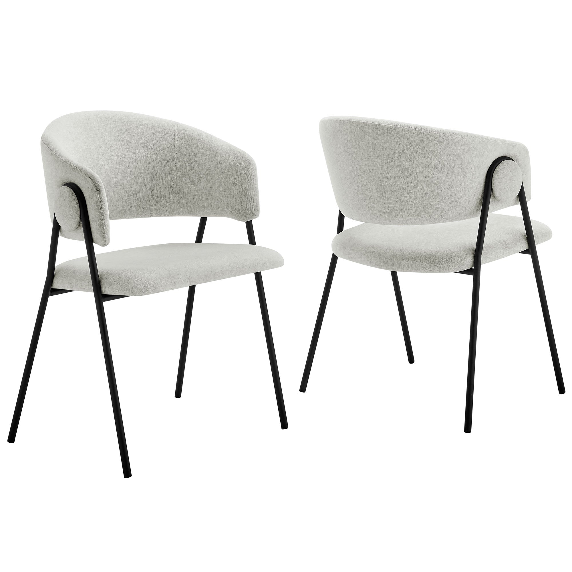 Nella Upholstered Heathered Chenille Dining Chairs Set of 2 by Modway - Best Buy Furniture