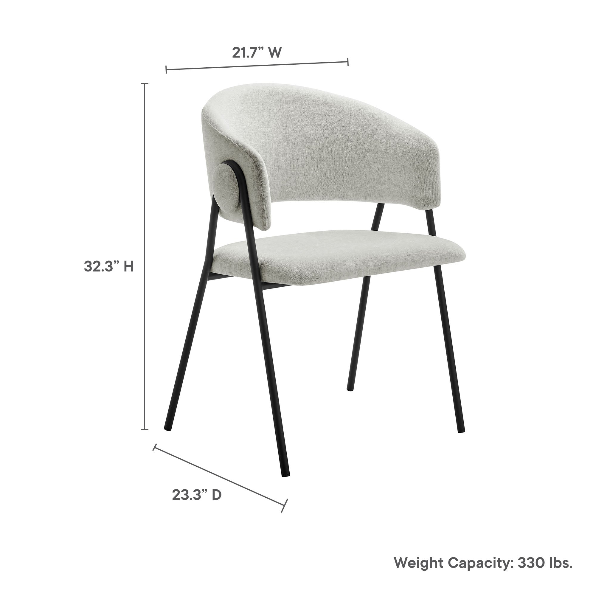 Nella Upholstered Heathered Chenille Dining Chairs Set of 2 by Modway - Best Buy Furniture