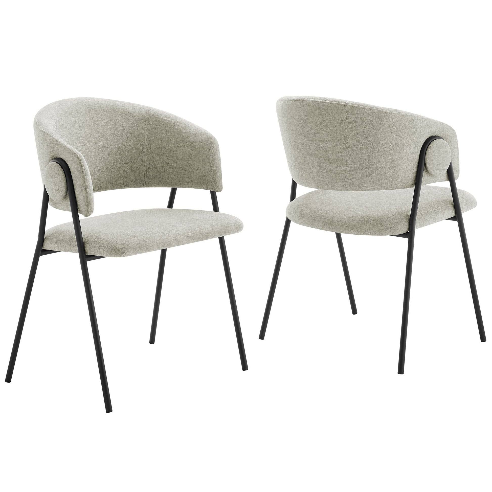 Nella Upholstered Heathered Chenille Dining Chairs Set of 2 by Modway - Best Buy Furniture