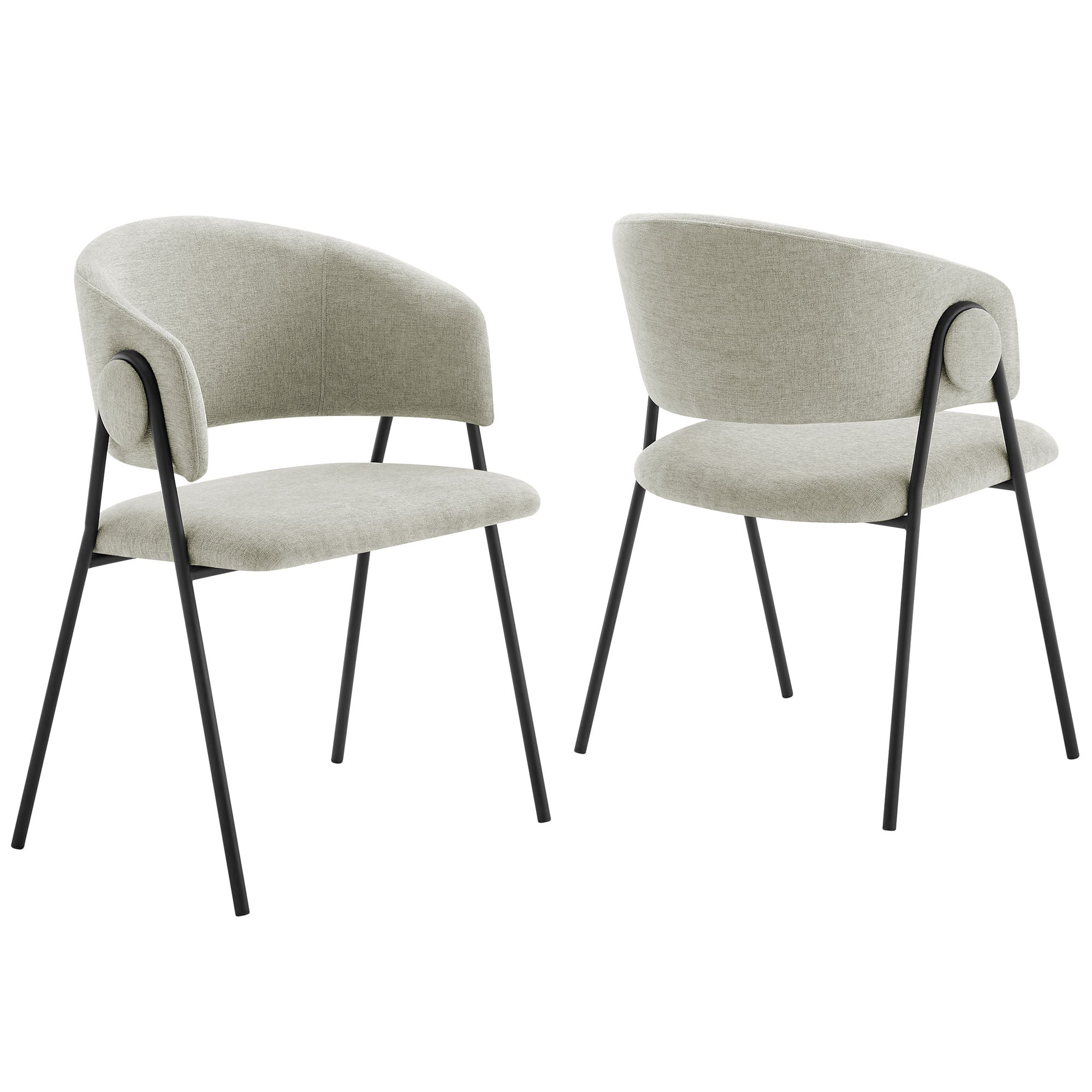 Nella Upholstered Heathered Chenille Dining Chairs Set of 2 by Modway - Best Buy Furniture