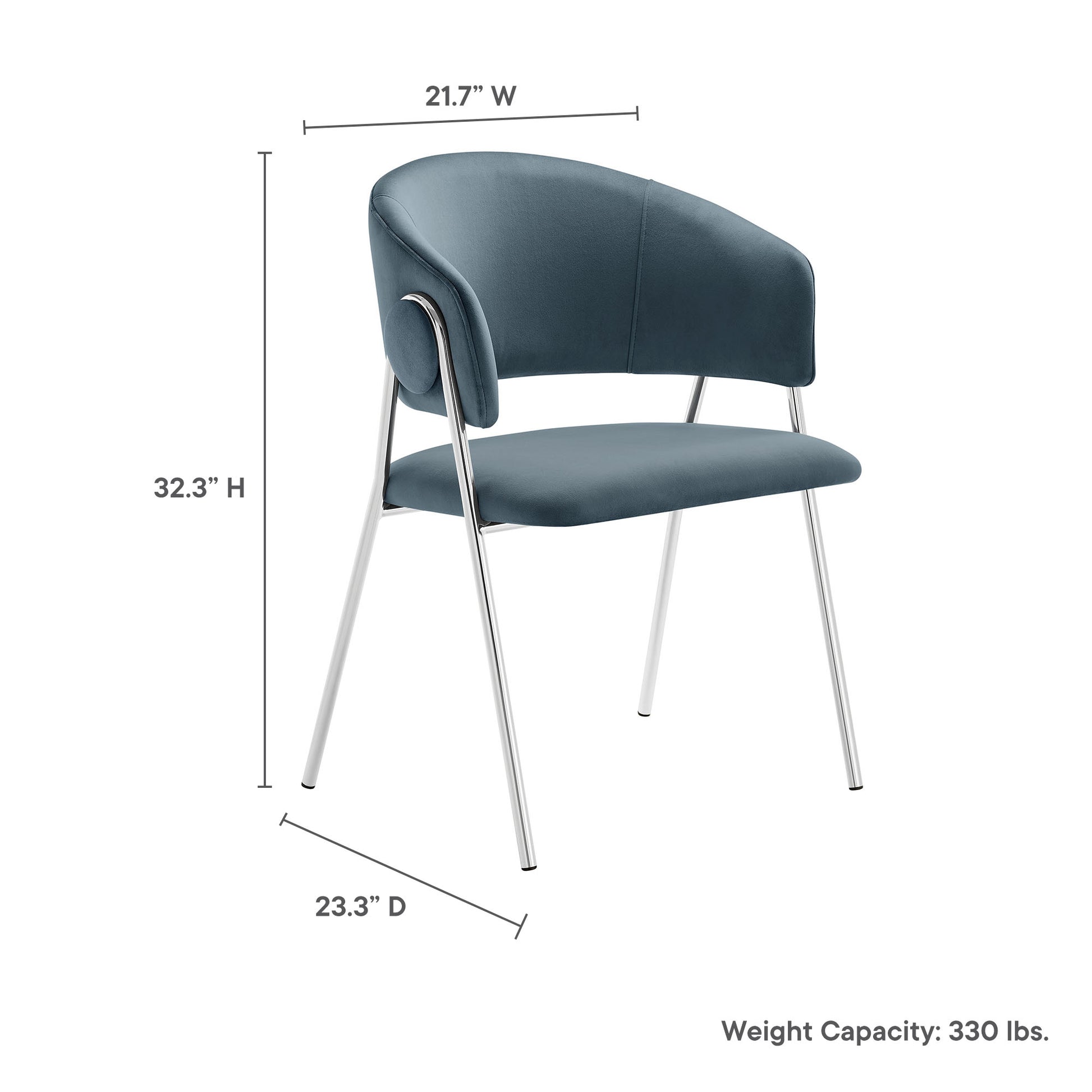 Nella Upholstered Performance Velvet Dining Chair Set of 2 by Modway - Best Buy Furniture