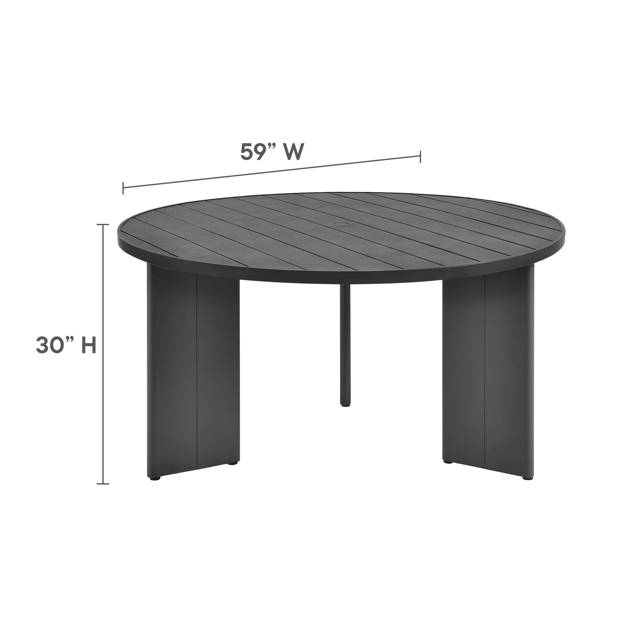 Tahoe Round Outdoor Patio Aluminum Dining Table by Modway