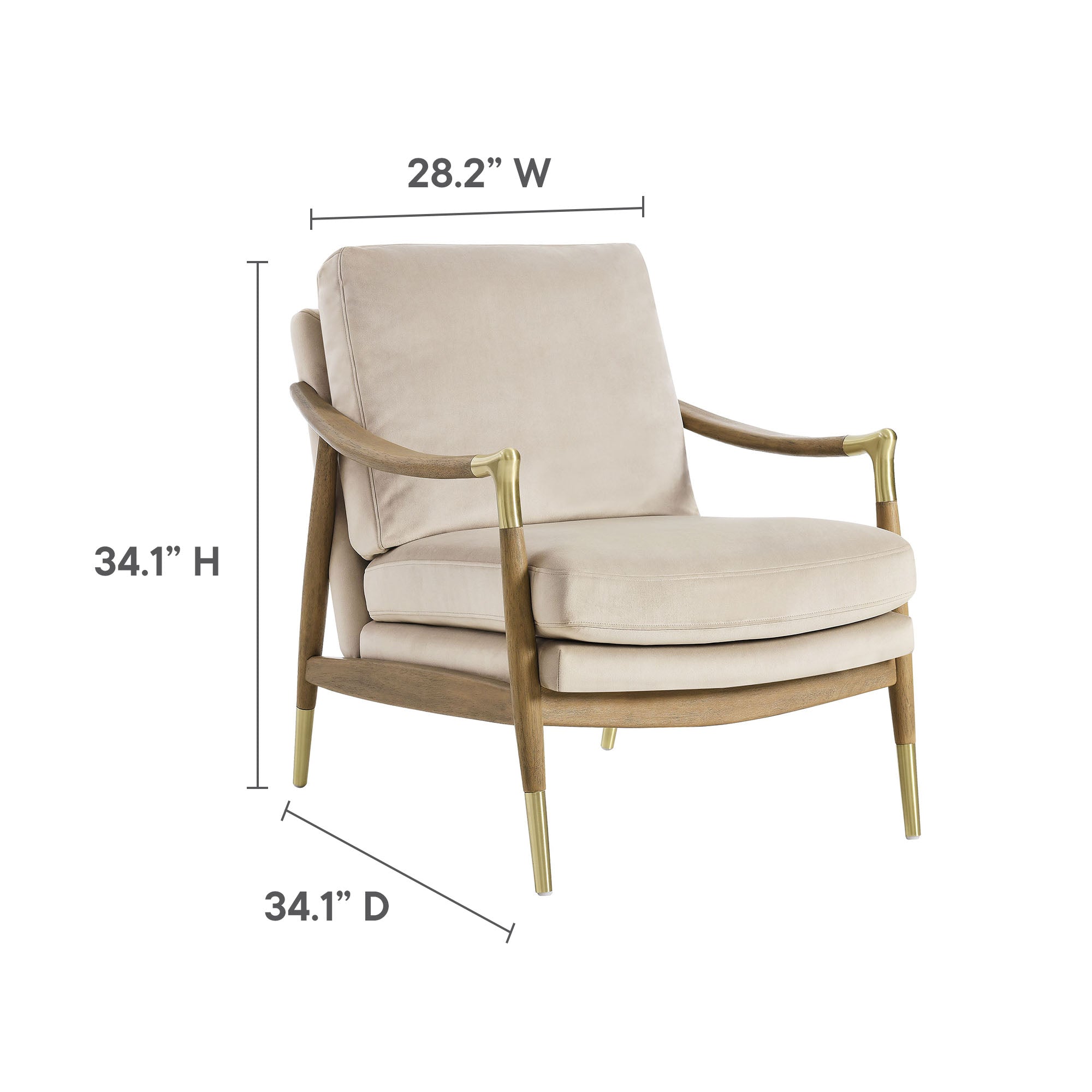 Langford Performance Velvet Accent Armchair by Modway