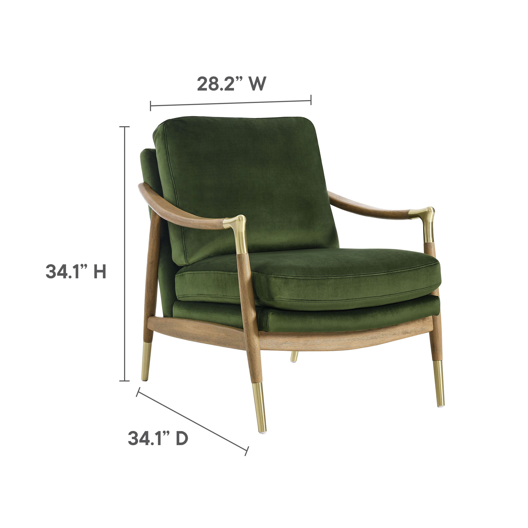 Langford Performance Velvet Accent Armchair by Modway