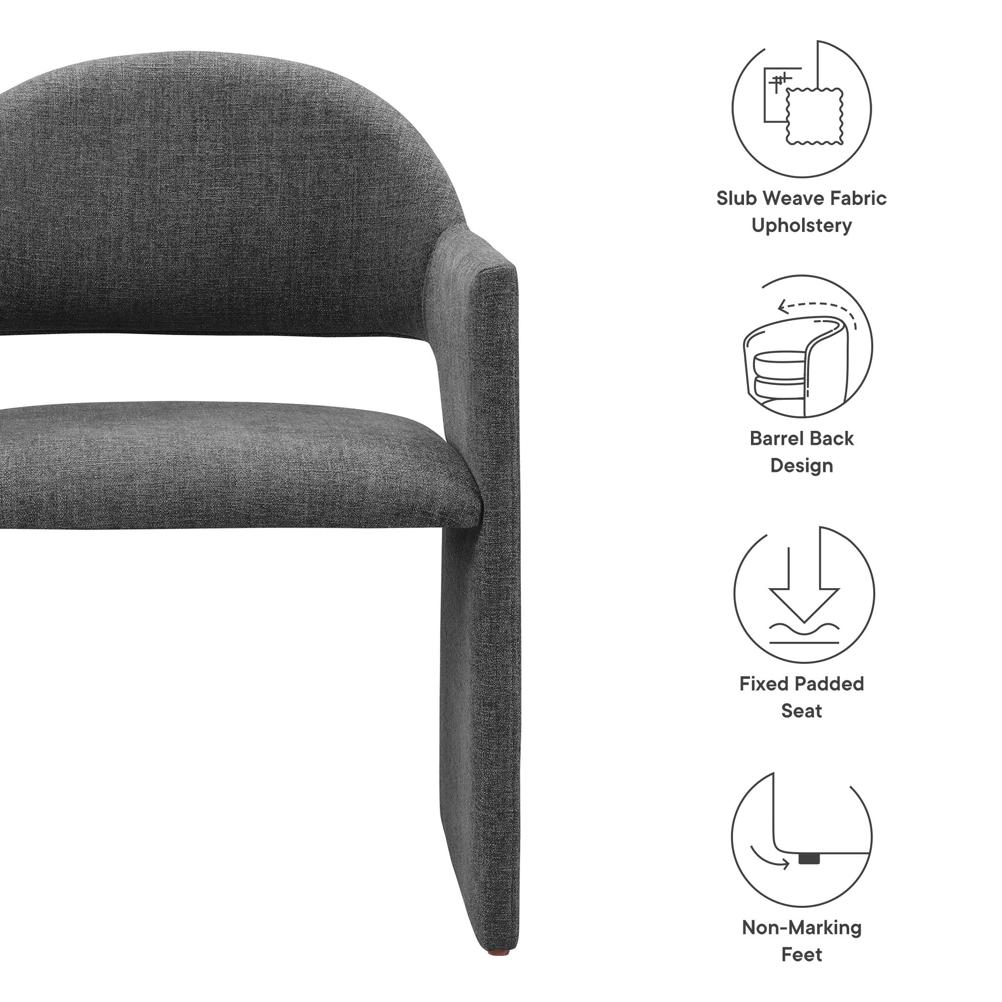 Talia Upholstered Fabric Dining Armchair by Modway