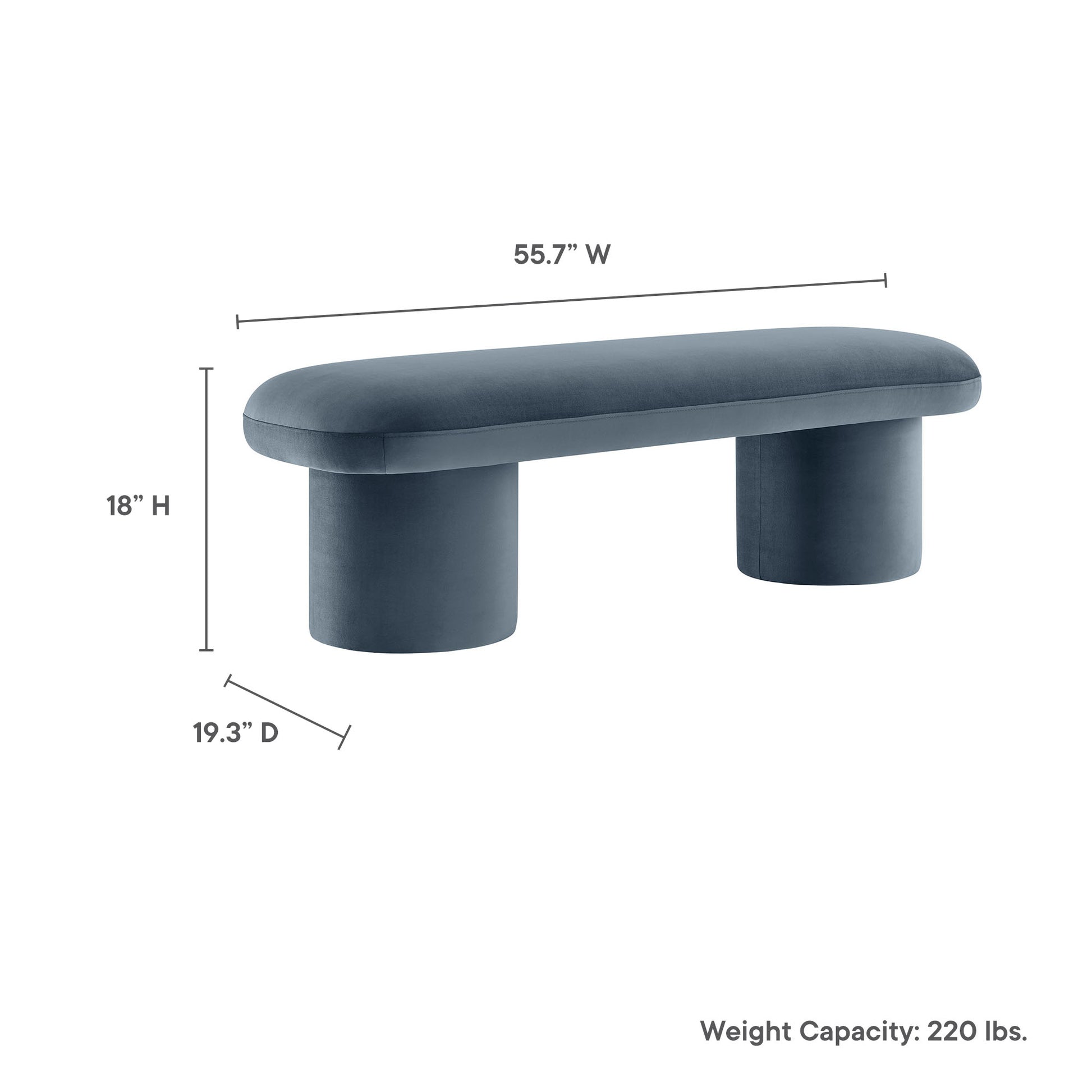 Orla Performance Velvet Bench by Modway - Best Buy Furniture