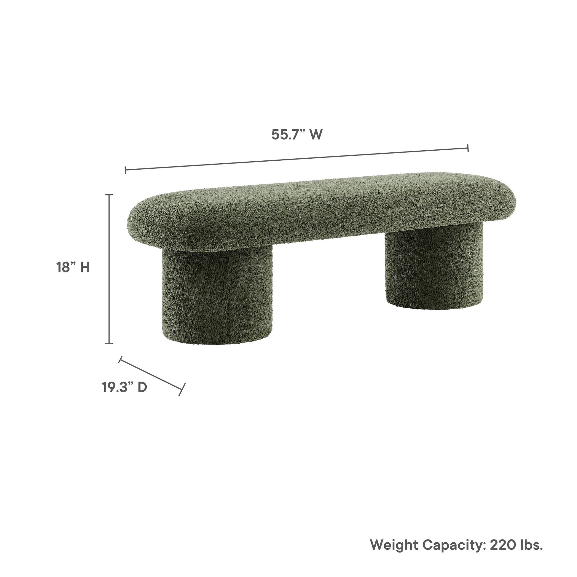 Orla Chenille Upholstered Bench by Modway - Best Buy Furniture