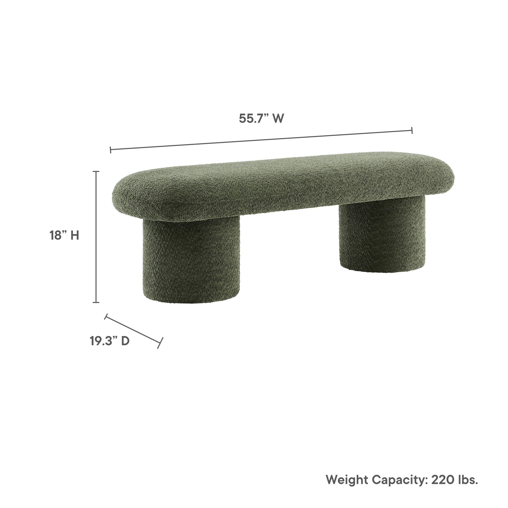 Orla Chenille Upholstered Bench by Modway - Best Buy Furniture