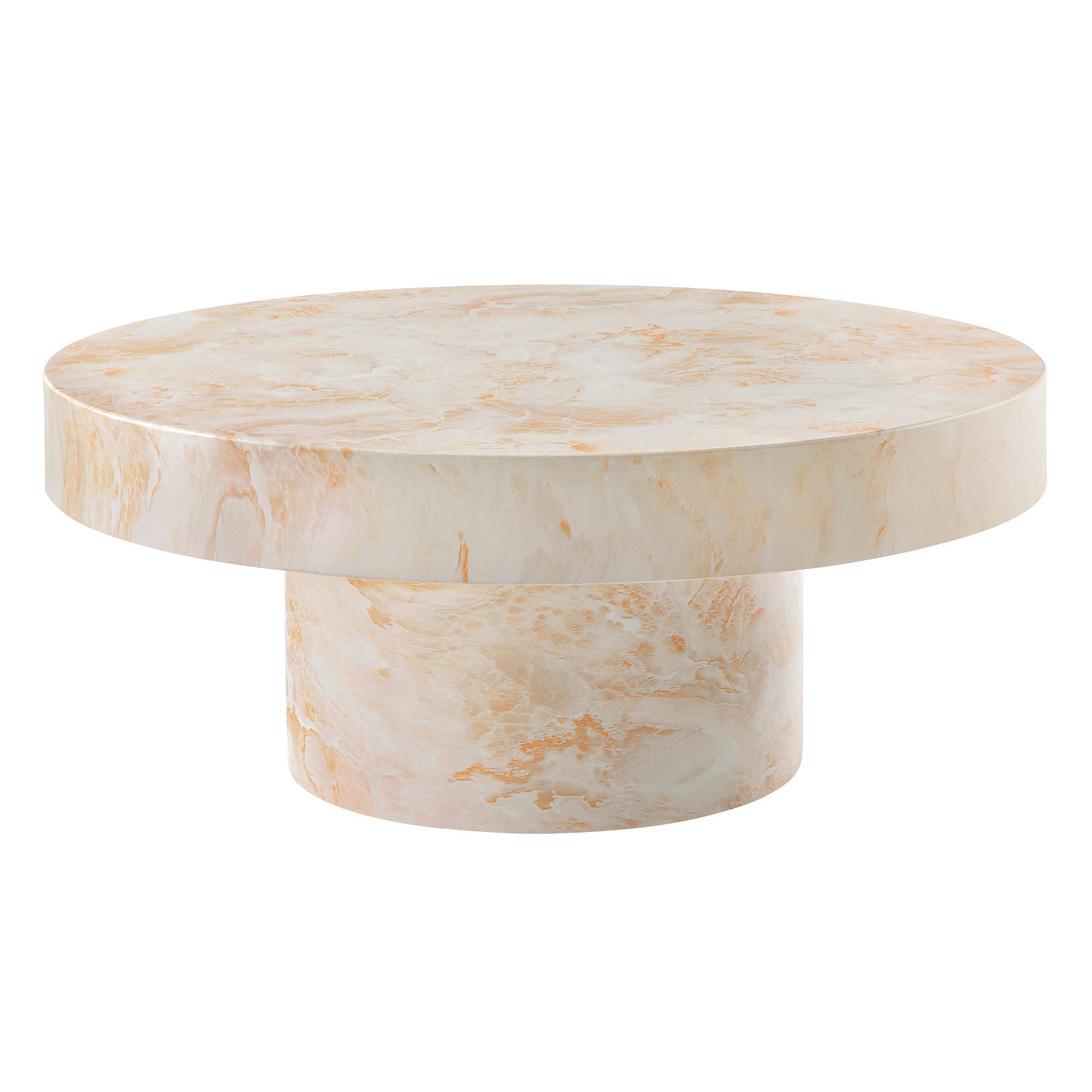 Alora Indoor - Outdoor Patio Concrete Round Coffee Table by Modway - Best Buy Furniture