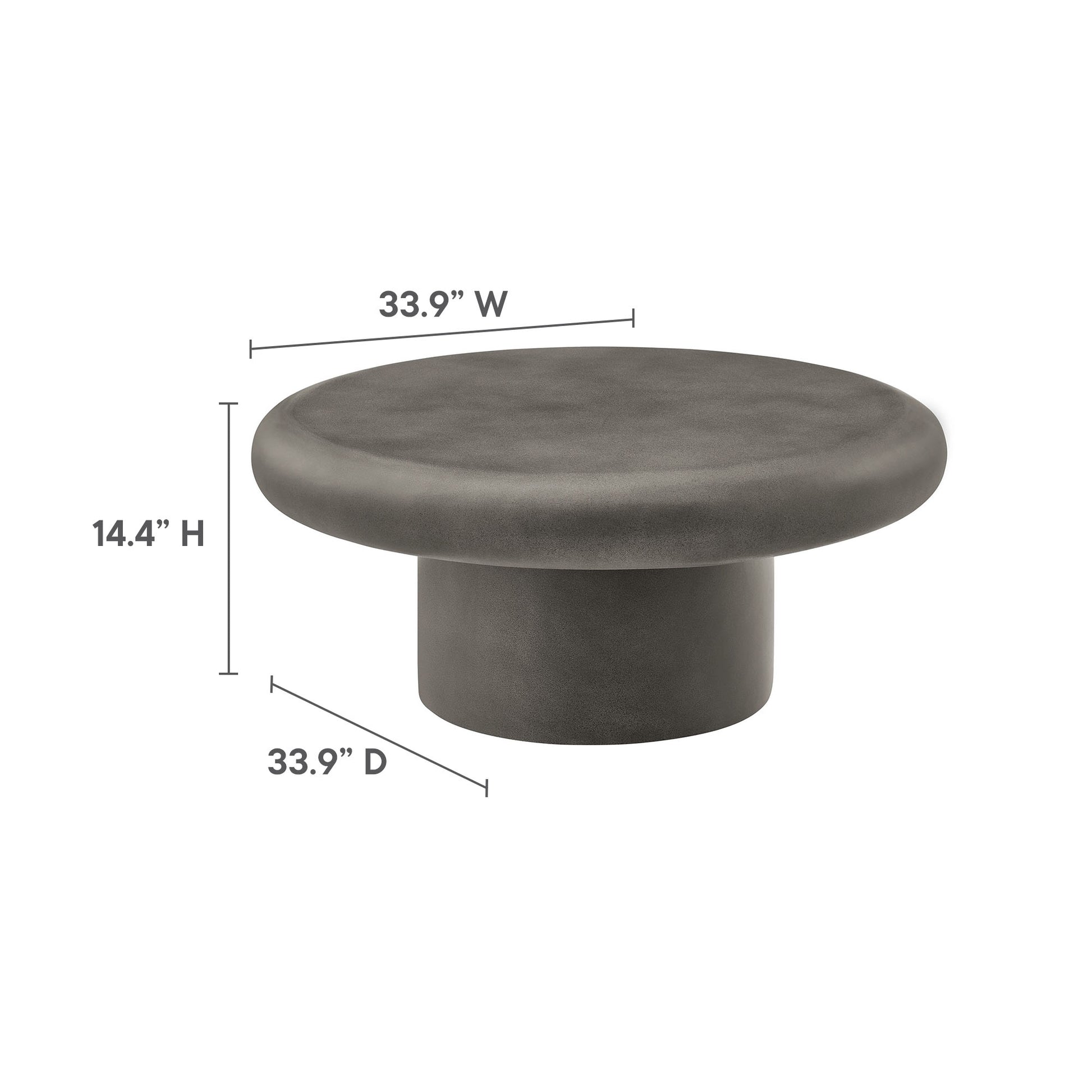 Argos Indoor - Outdoor Patio Concrete Round Coffee Table by Modway - Best Buy Furniture