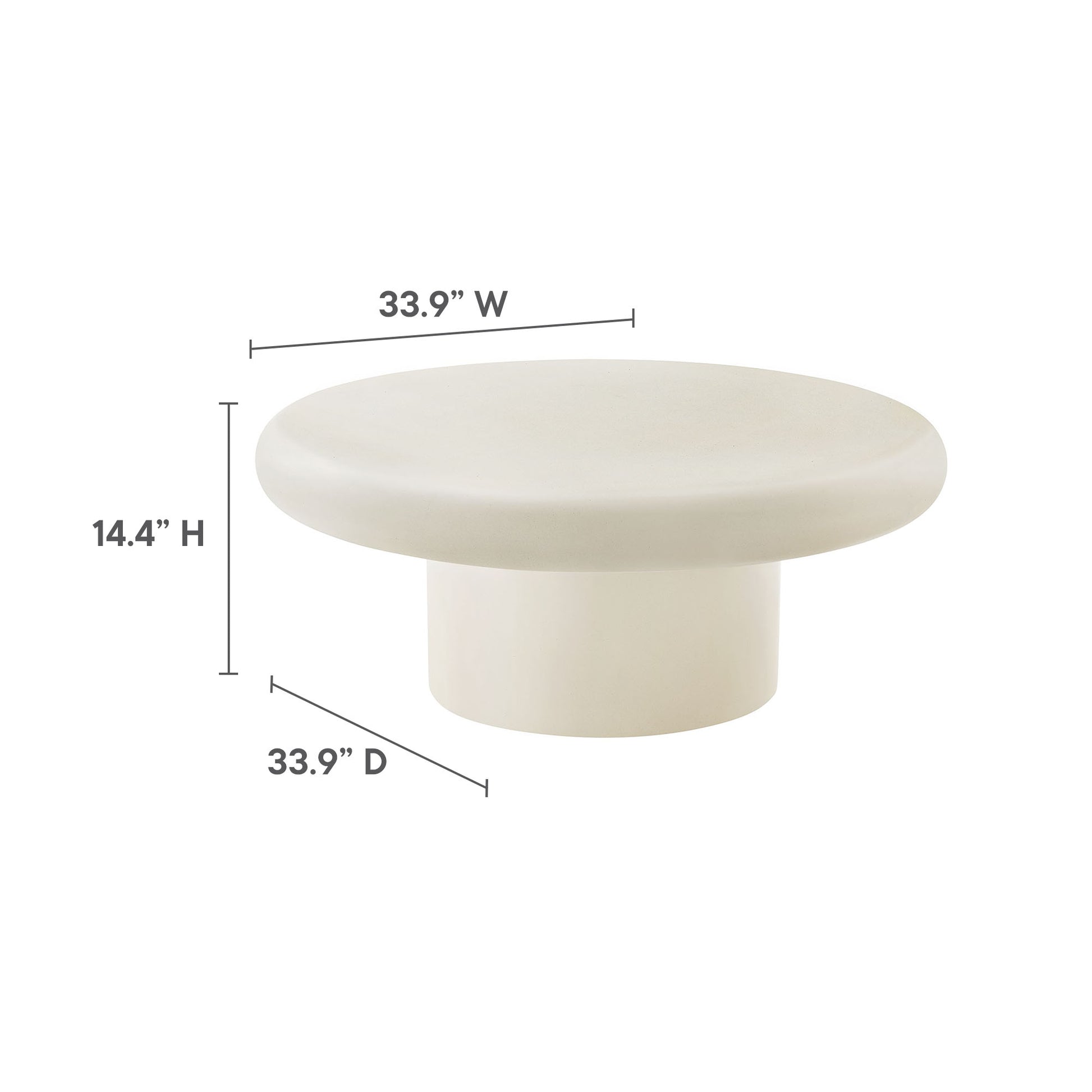 Argos Indoor - Outdoor Patio Concrete Round Coffee Table by Modway - Best Buy Furniture