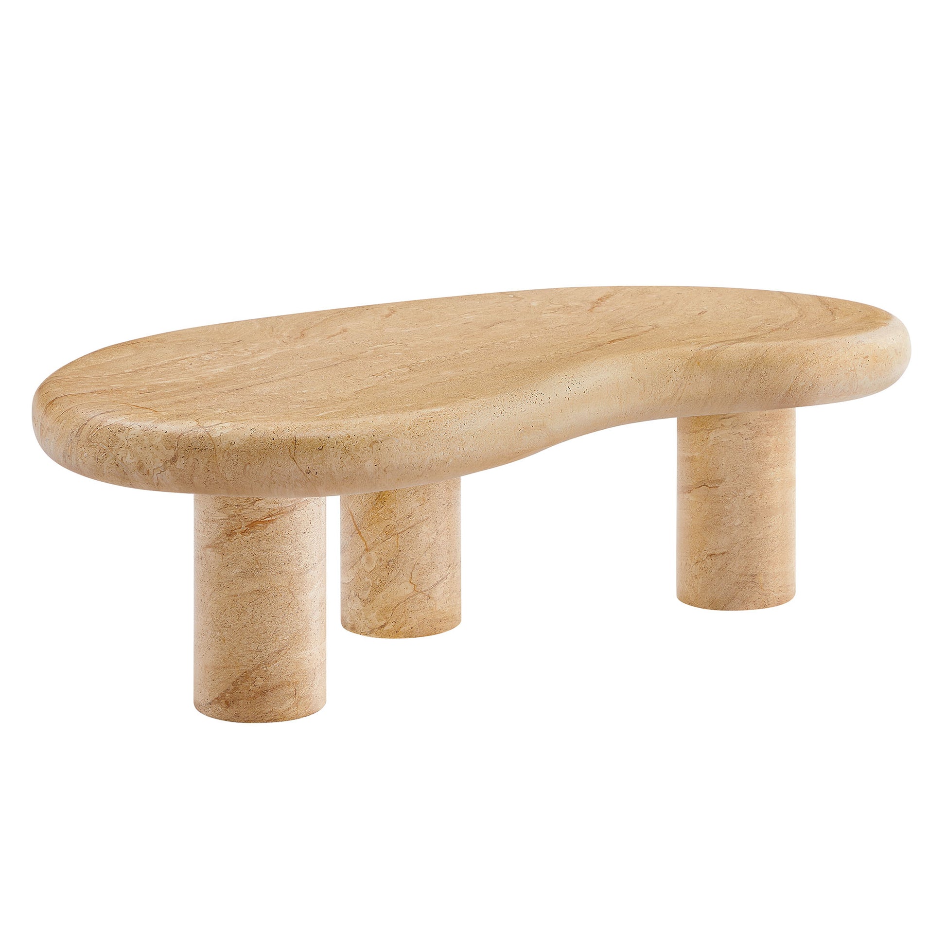 Elowen Indoor - Outdoor Patio Textured Faux Travertine Coffee Table by Modway - Best Buy Furniture