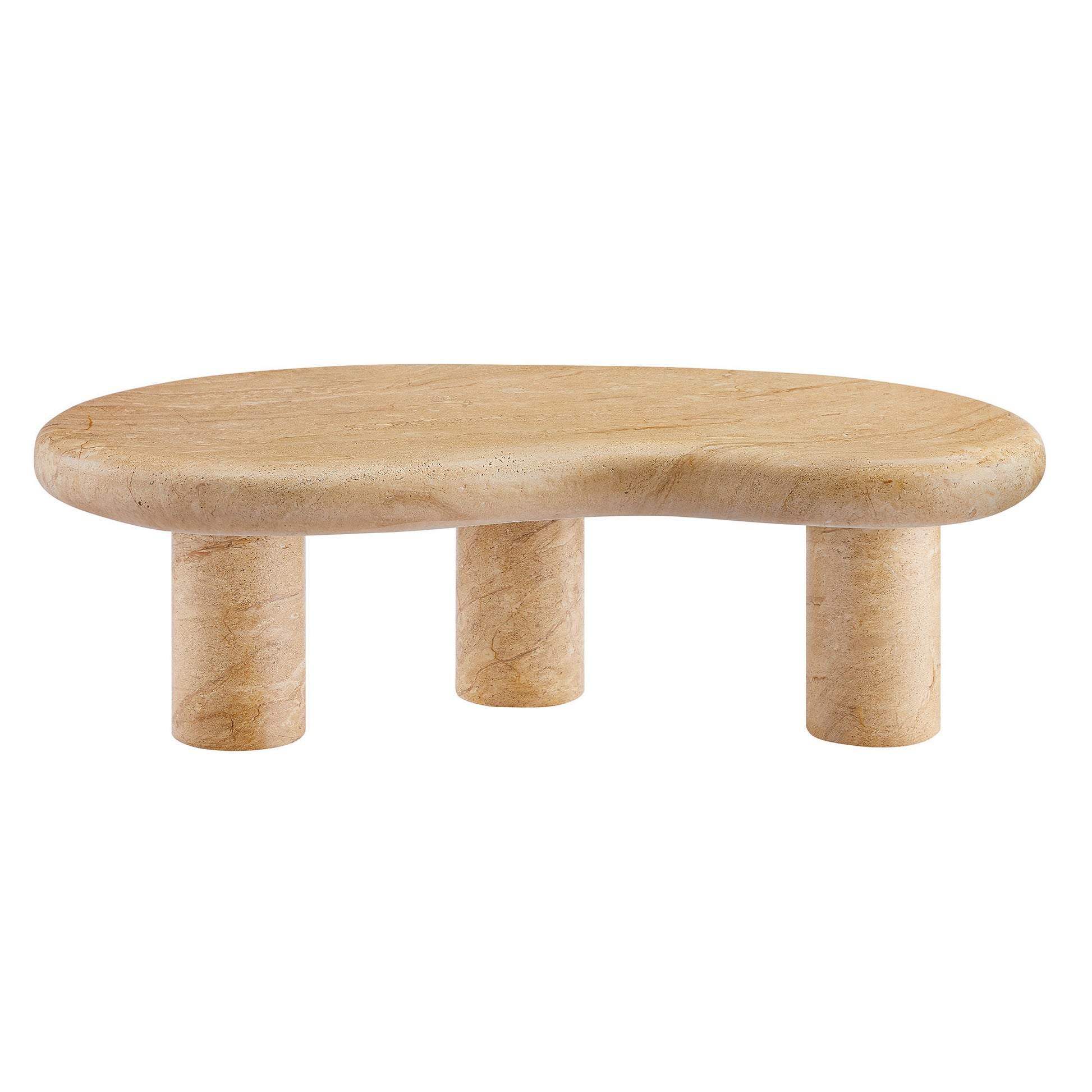 Elowen Indoor - Outdoor Patio Textured Faux Travertine Coffee Table by Modway - Best Buy Furniture