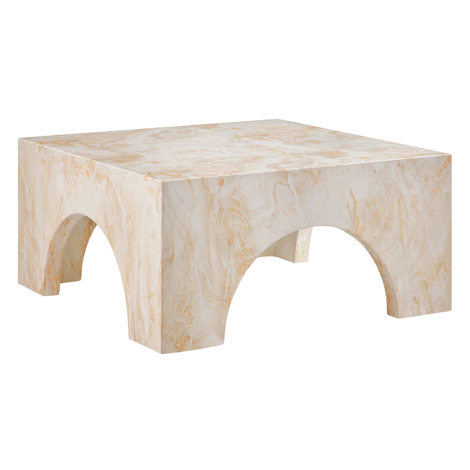 Valen Indoor - Outdoor Patio Arched Concrete Coffee Table by Modway - Best Buy Furniture