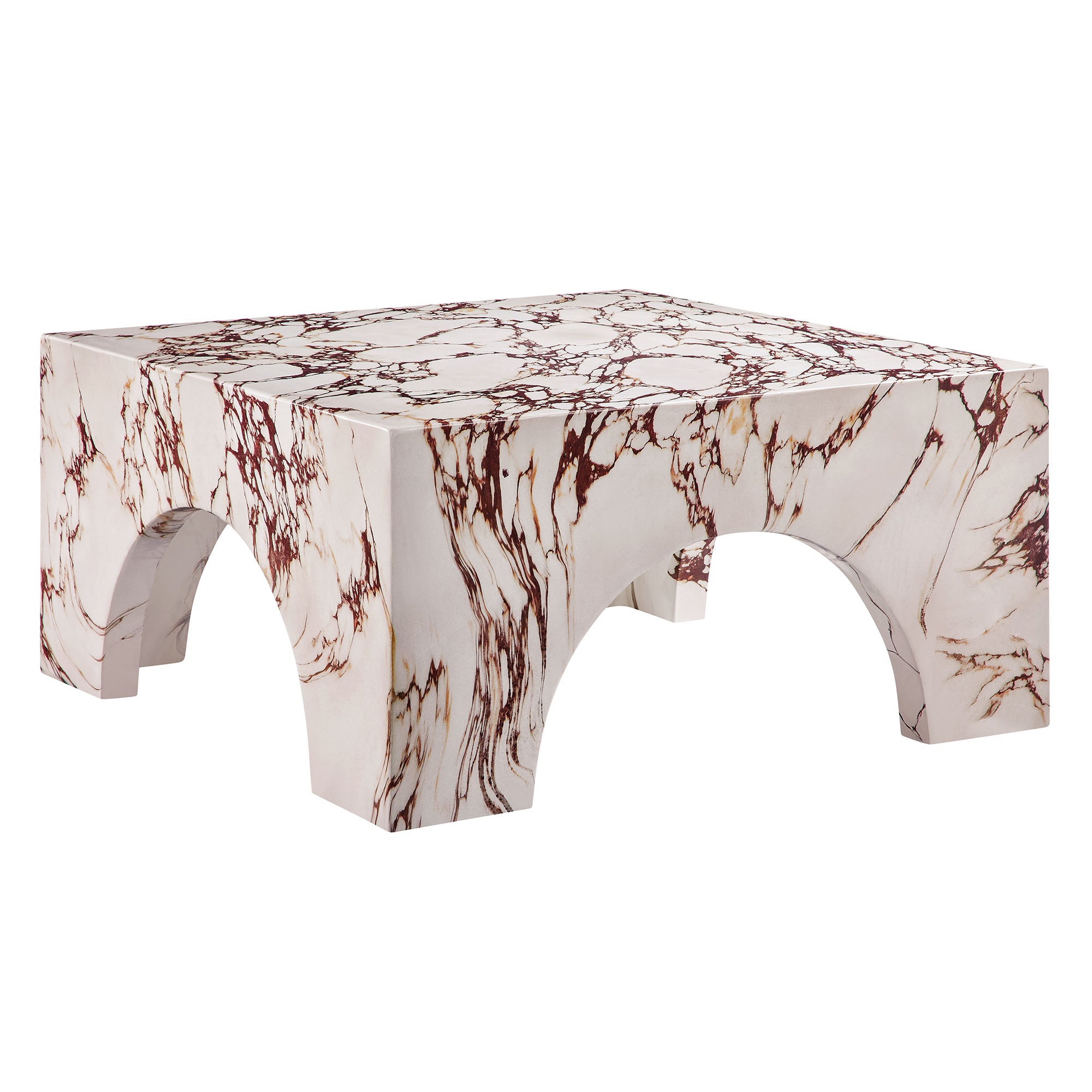 Valen Indoor - Outdoor Patio Arched Concrete Coffee Table by Modway