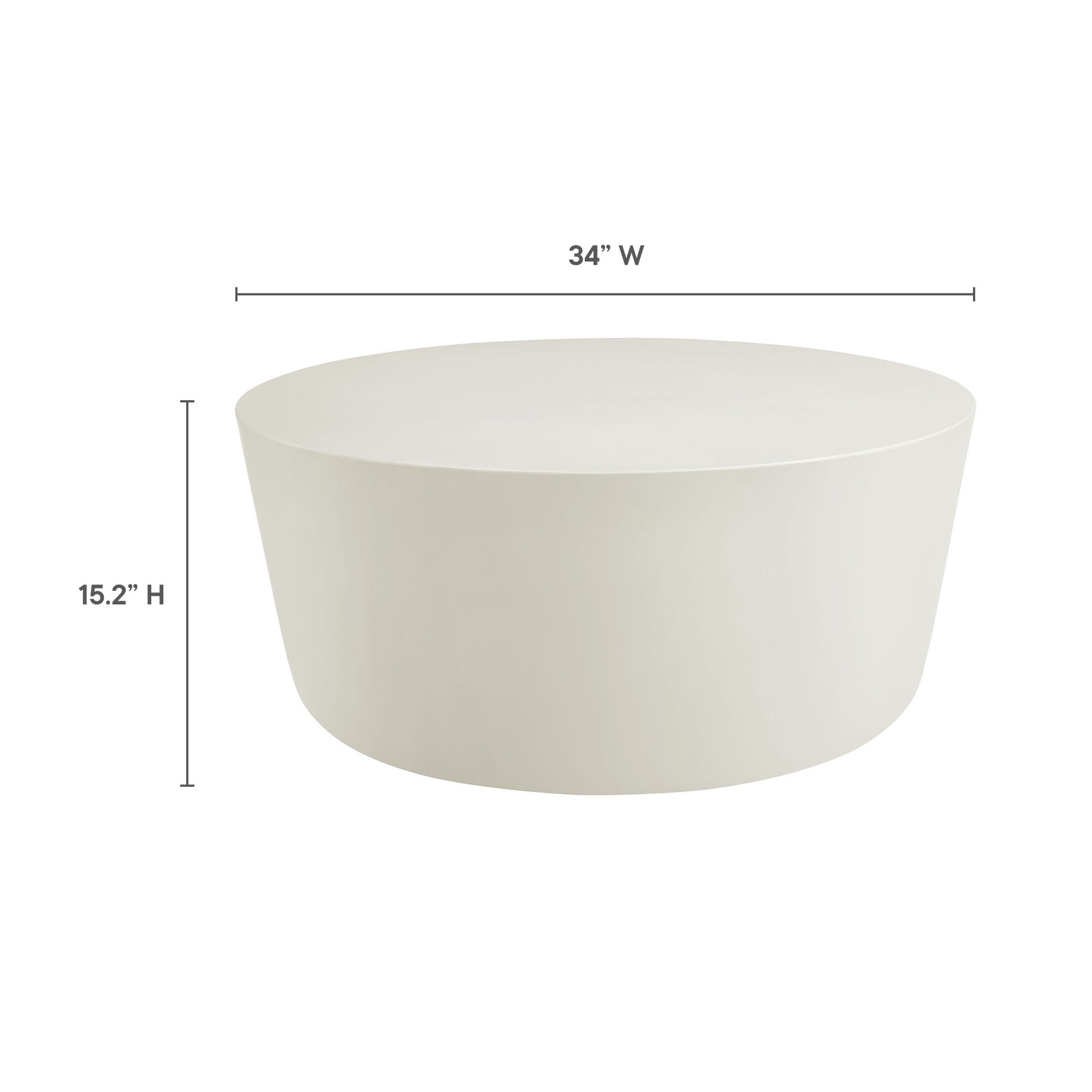 Brion Round Indoor - Outdoor Patio Concrete Coffee Table by Modway - Best Buy Furniture