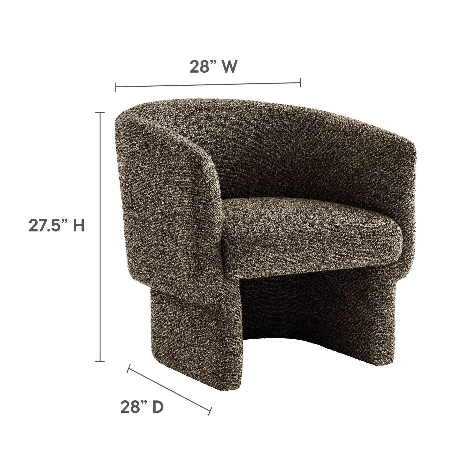 Muse Boucle Fabric Barrel Accent Chair by Modway - Best Buy Furniture