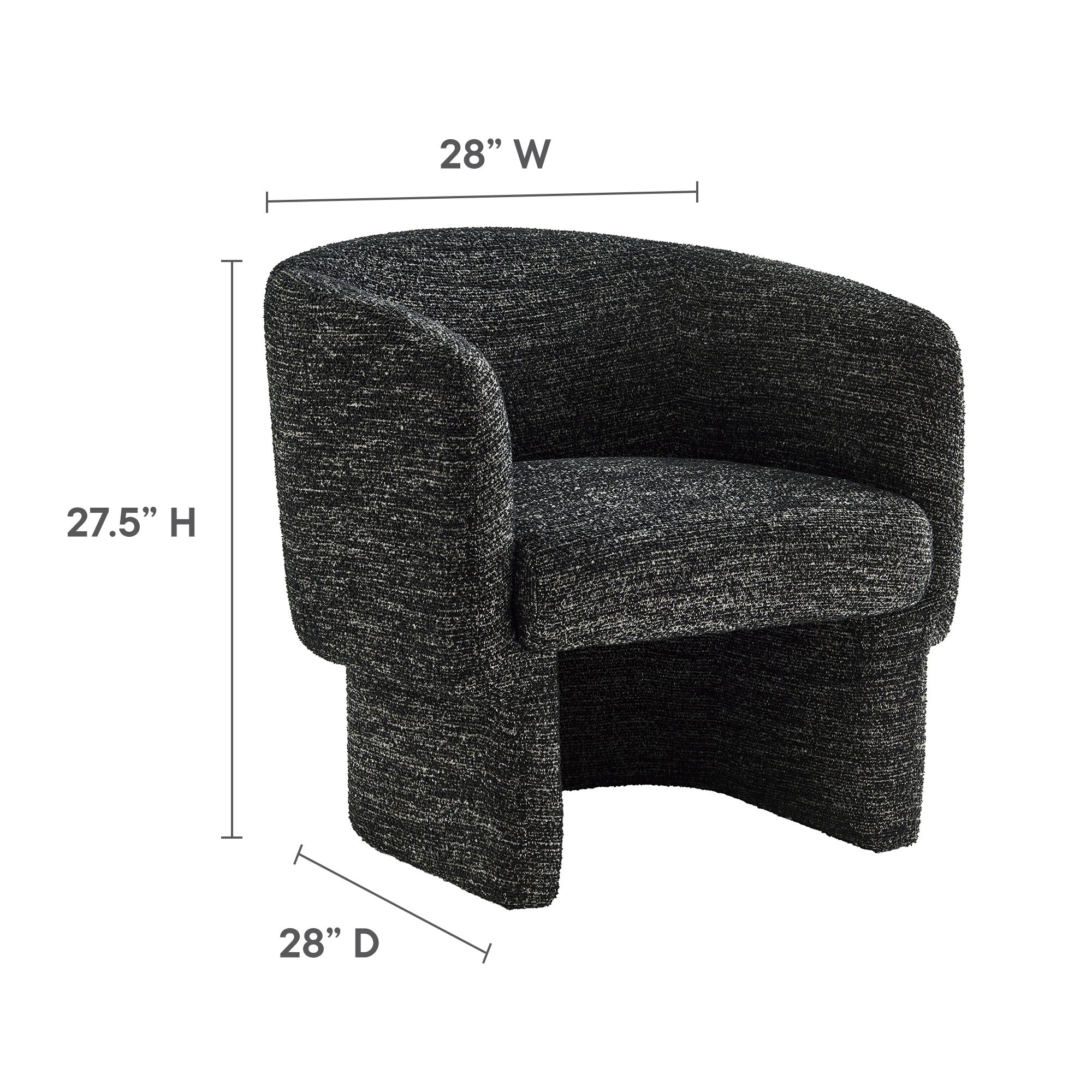 Muse Boucle Fabric Barrel Accent Chair by Modway - Best Buy Furniture