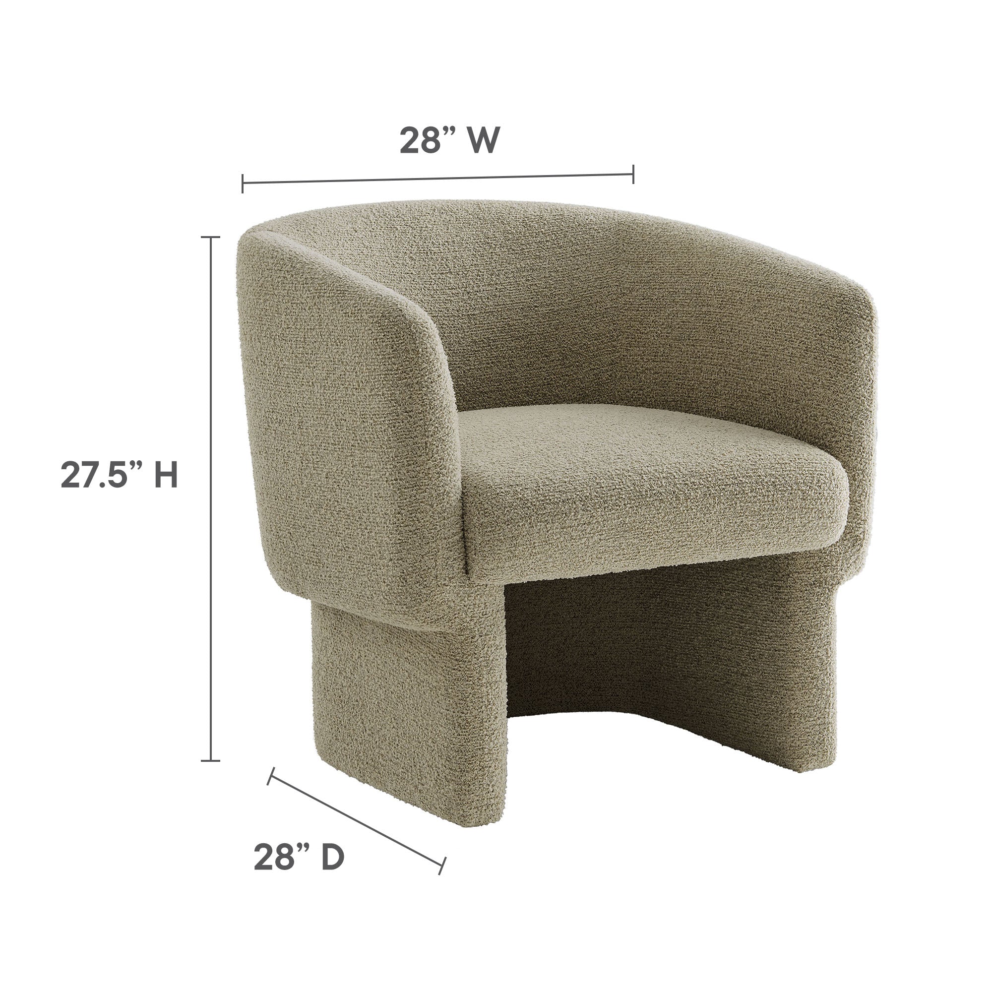 Muse Boucle Fabric Barrel Accent Chair by Modway - Best Buy Furniture