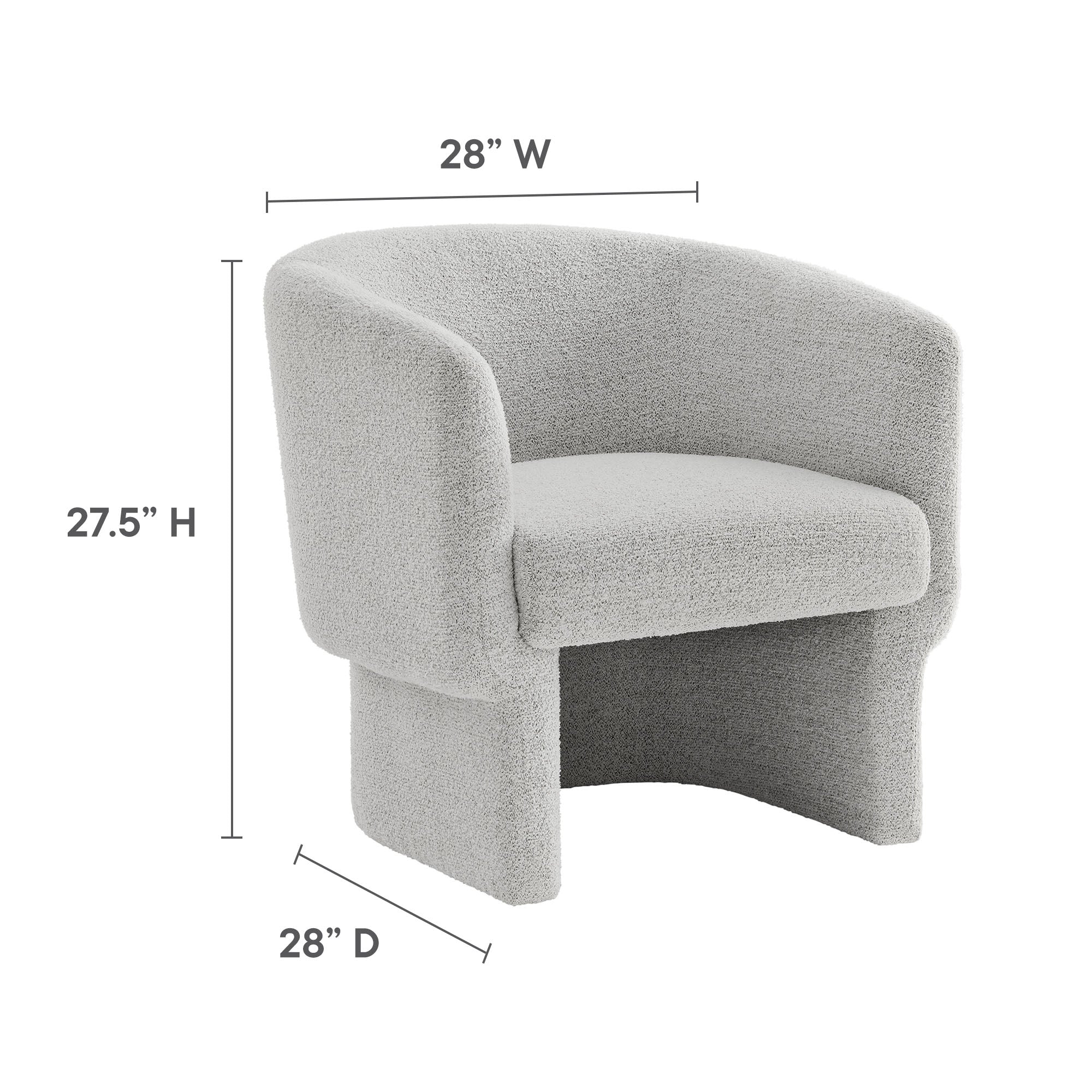 Muse Boucle Fabric Barrel Accent Chair by Modway - Best Buy Furniture