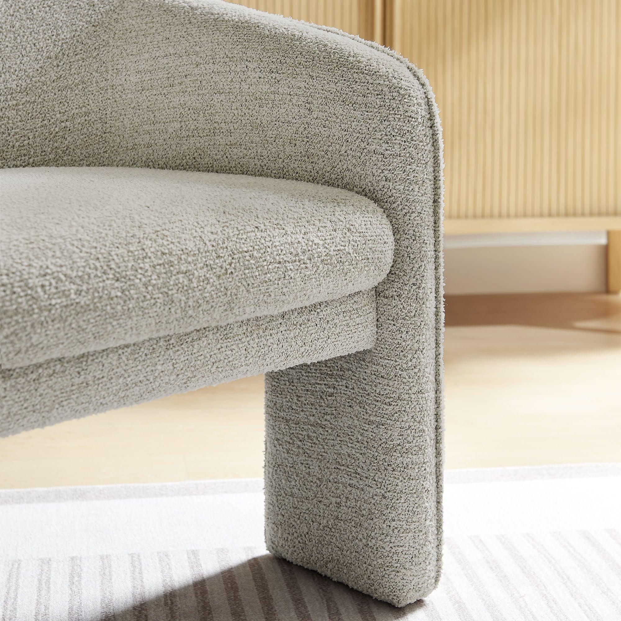 Greer Boucle Fabric Upholstered Accent Armchair