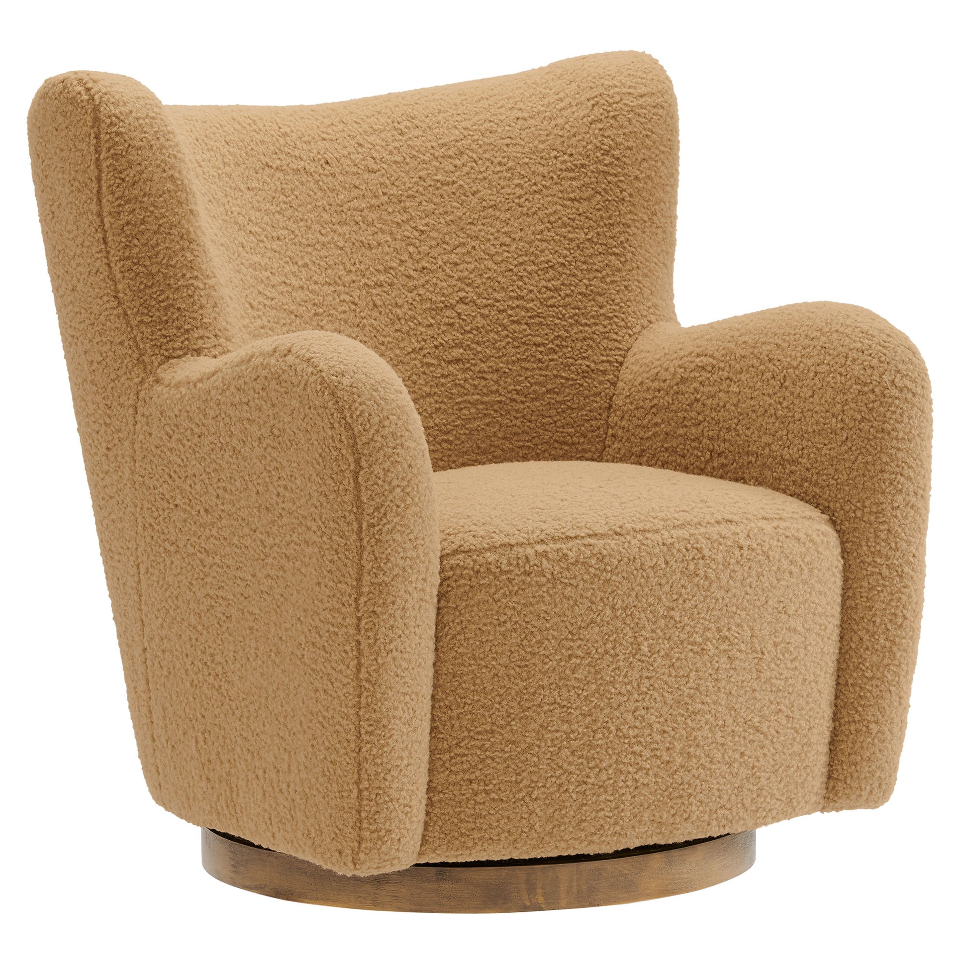 Montrose Wingback Sherpa Swivel Accent Chair by Modway - Best Buy Furniture