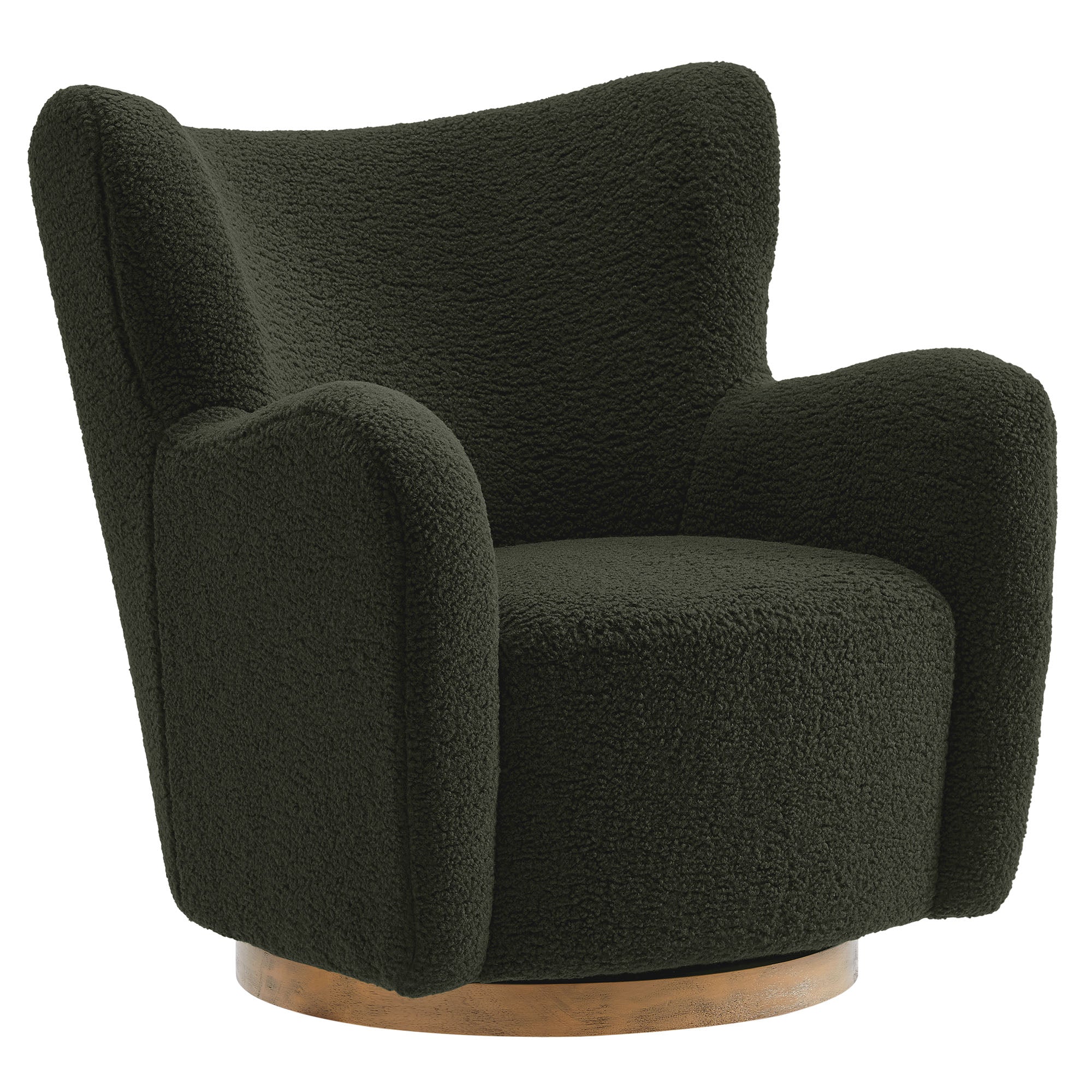 Montrose Wingback Sherpa Swivel Accent Chair by Modway - Best Buy Furniture