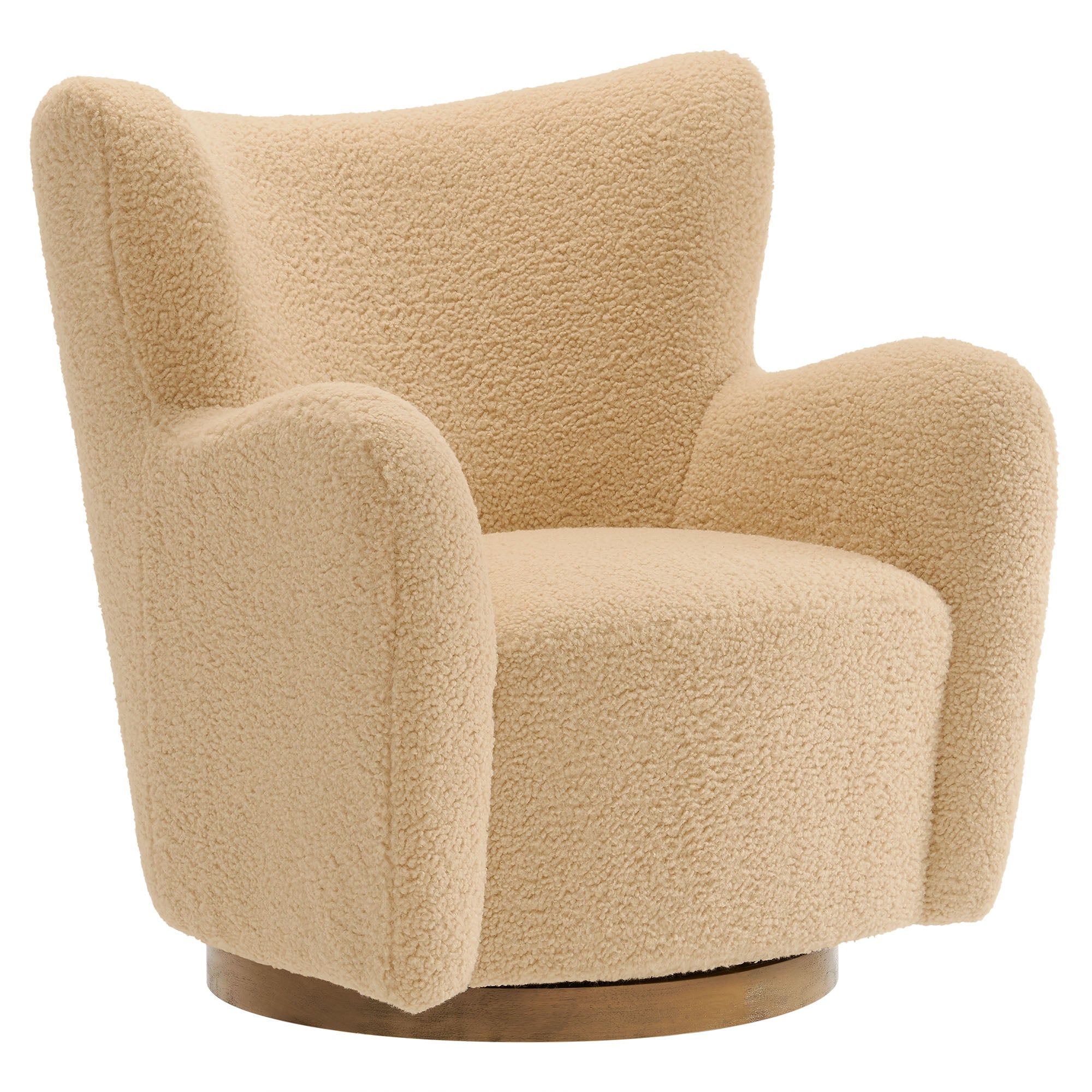 Montrose Wingback Sherpa Swivel Accent Chair by Modway - Best Buy Furniture