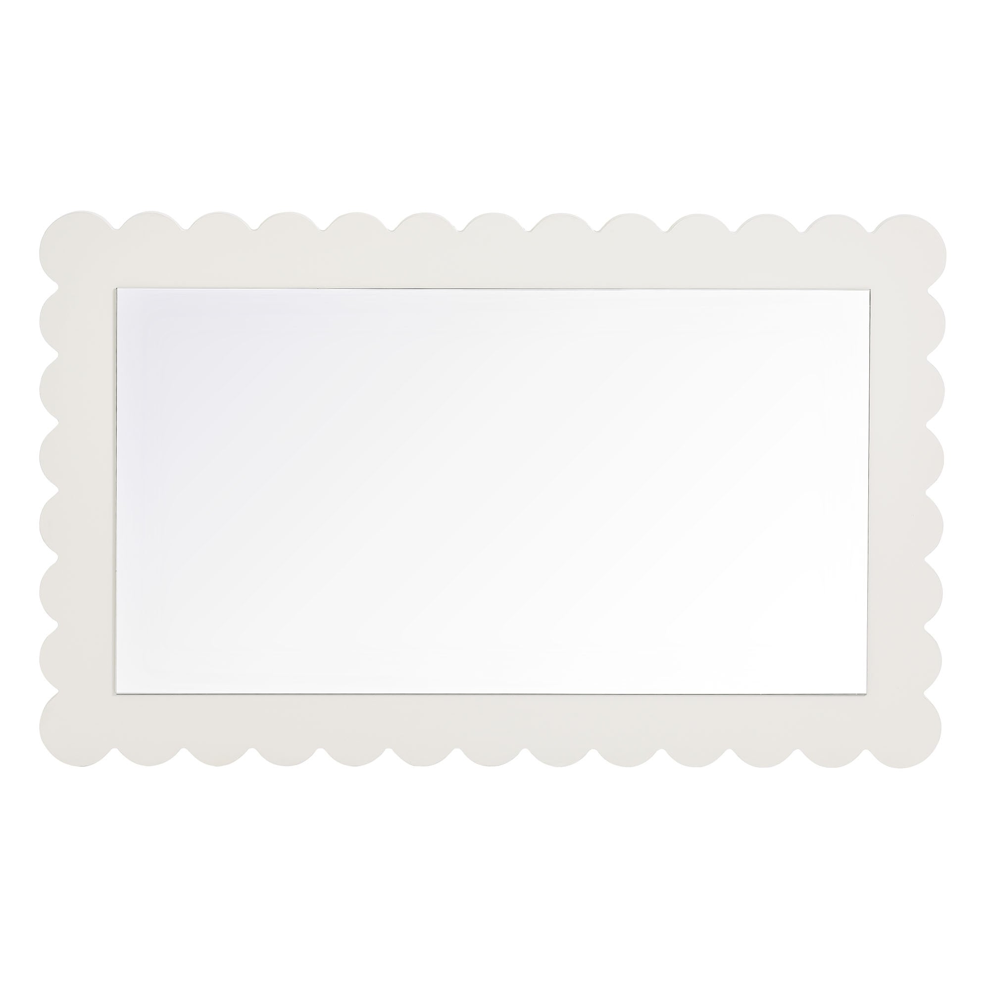Emmeline Scalloped Rectangle Wall Mirror by Modway
