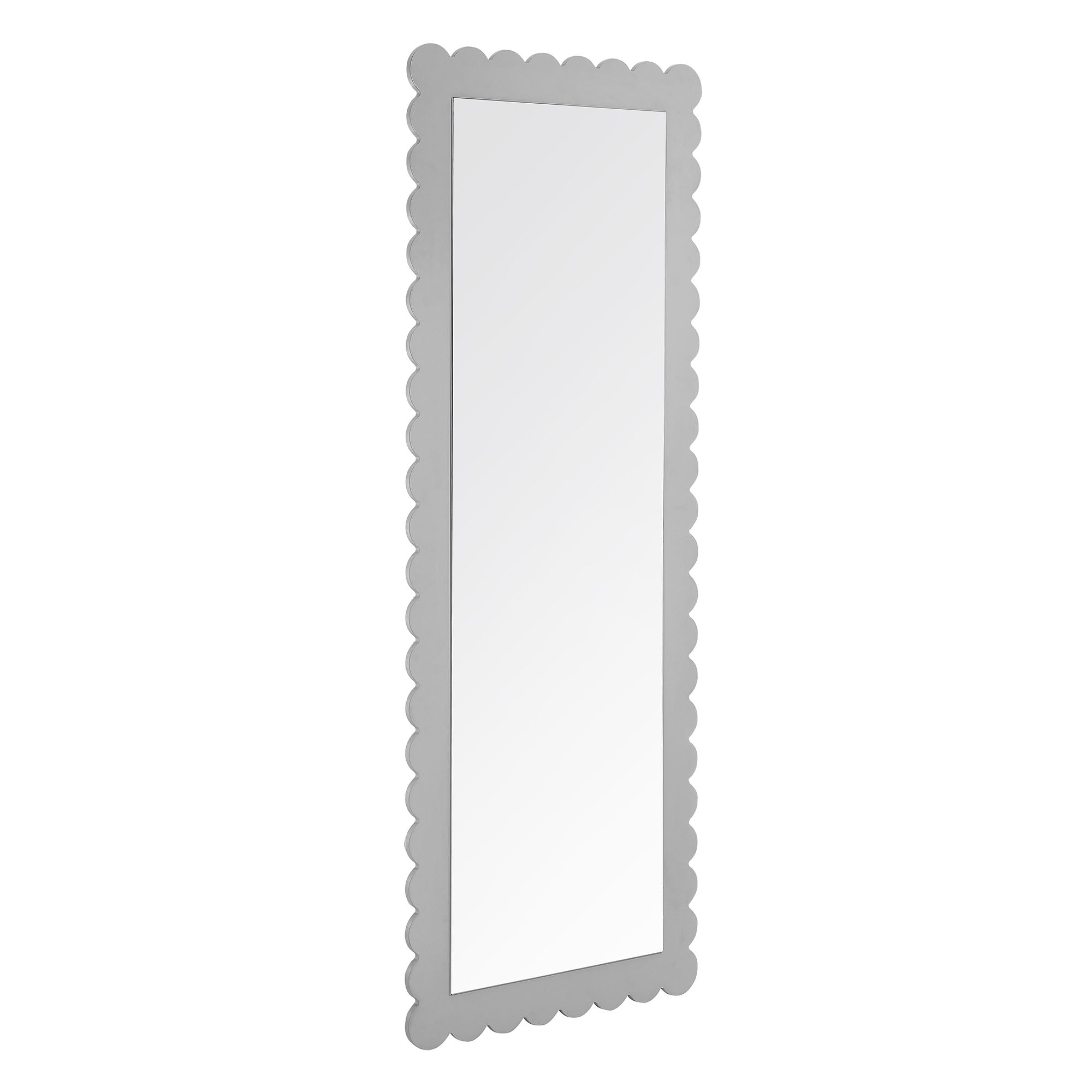 Emmeline Scalloped Rectangle Floor Mirror by Modway